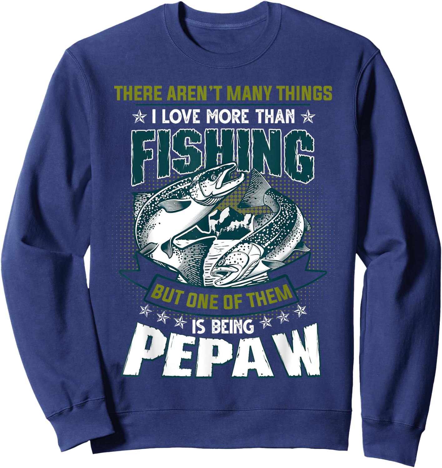 Fathers Day Fishing Pepaw Shirt Reel Cool Pepaw Sweatshirt - Sweatshirt | Navy