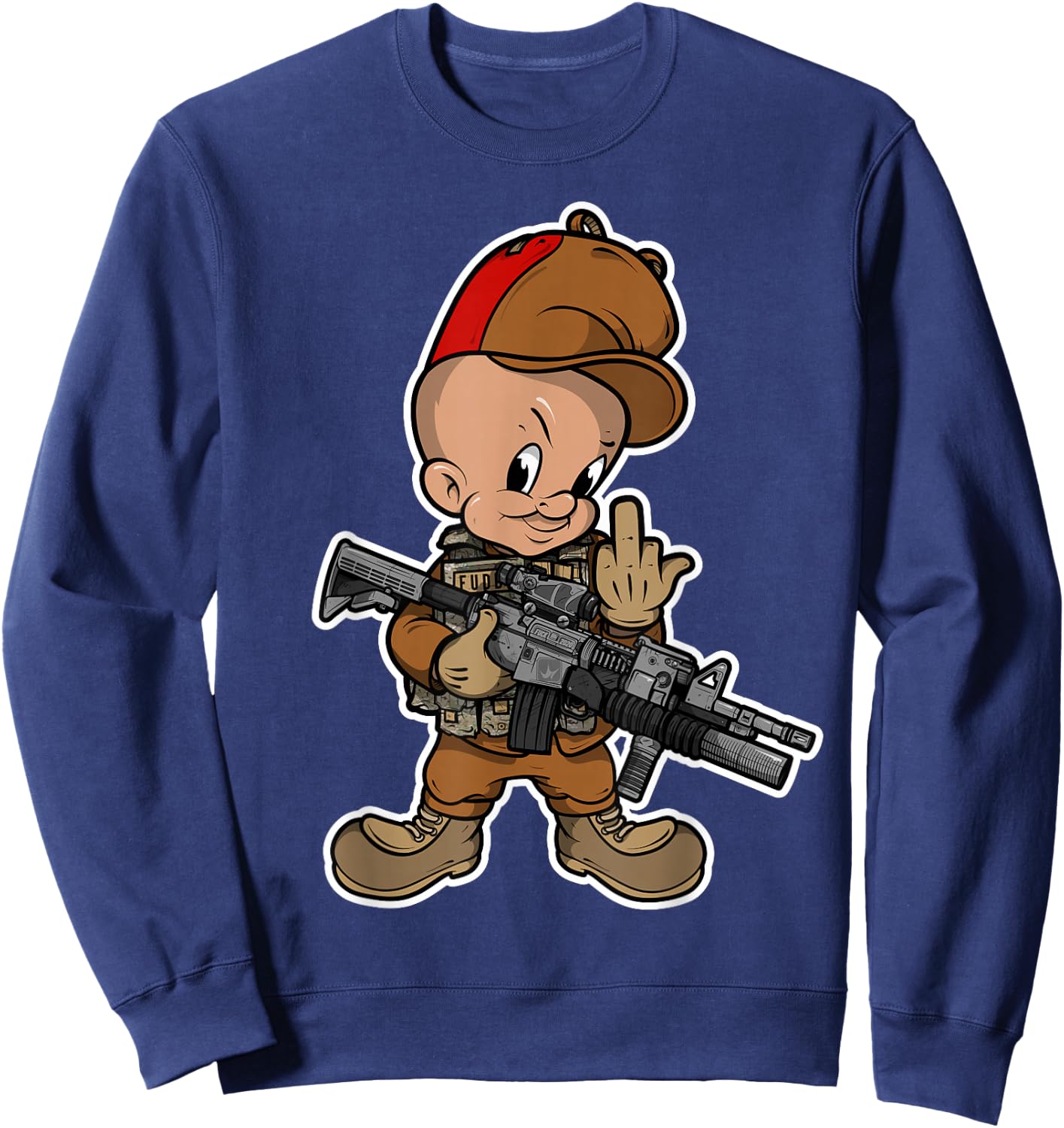 2A Fudd 2020 Elmer Illustration Sweatshirt - Sweatshirt | Navy