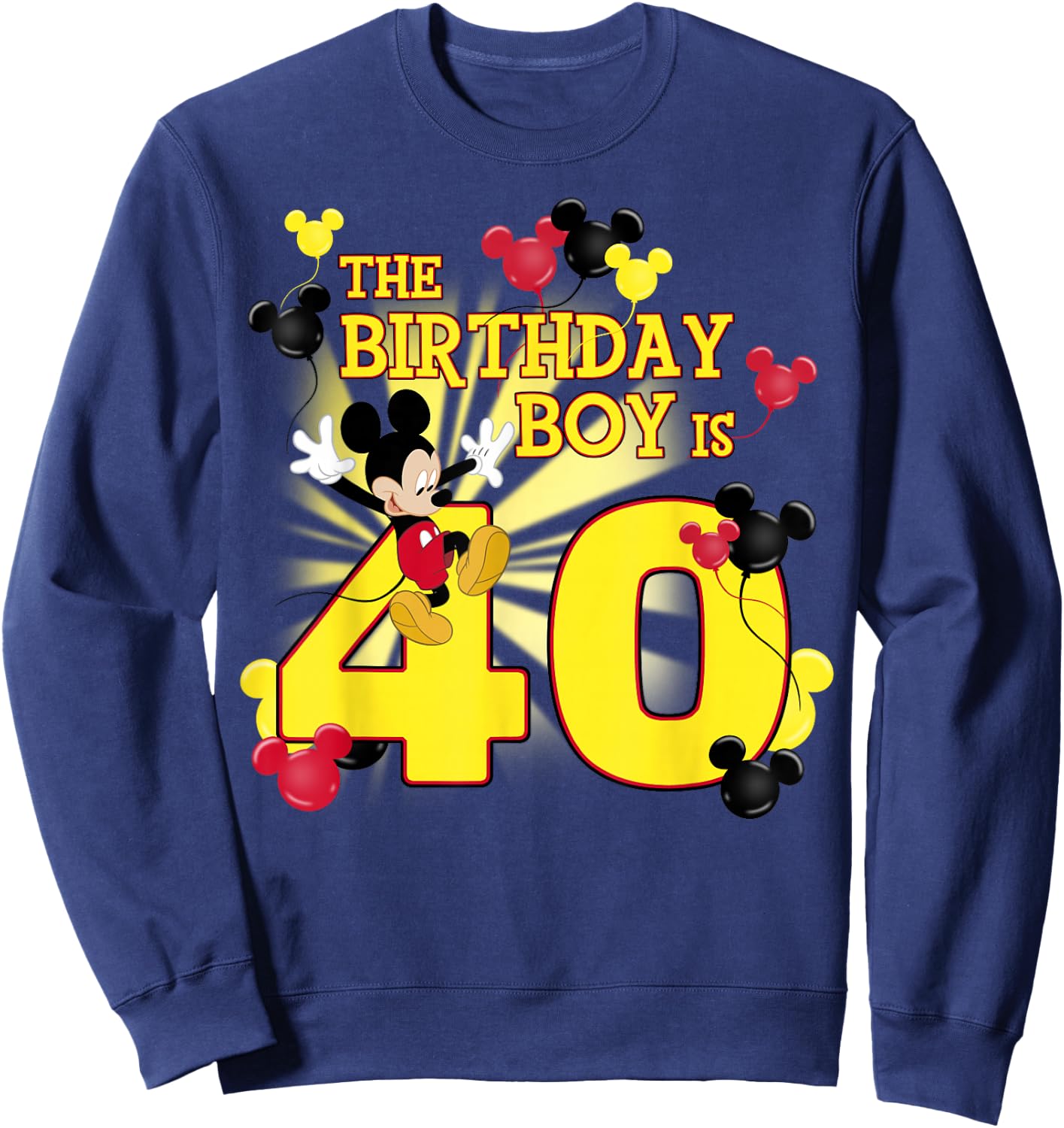 Disney Mickey and Friends Mickey 40th Birthday Boy Sweatshirt - Sweatshirt | Navy