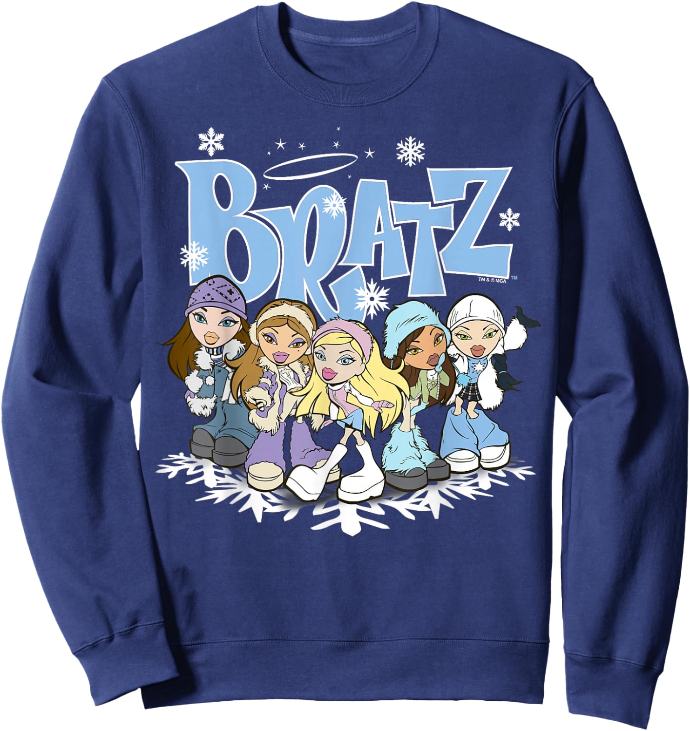 Bratz Winter Wonderland Group Shot Sweatshirt - Sweatshirt | Navy