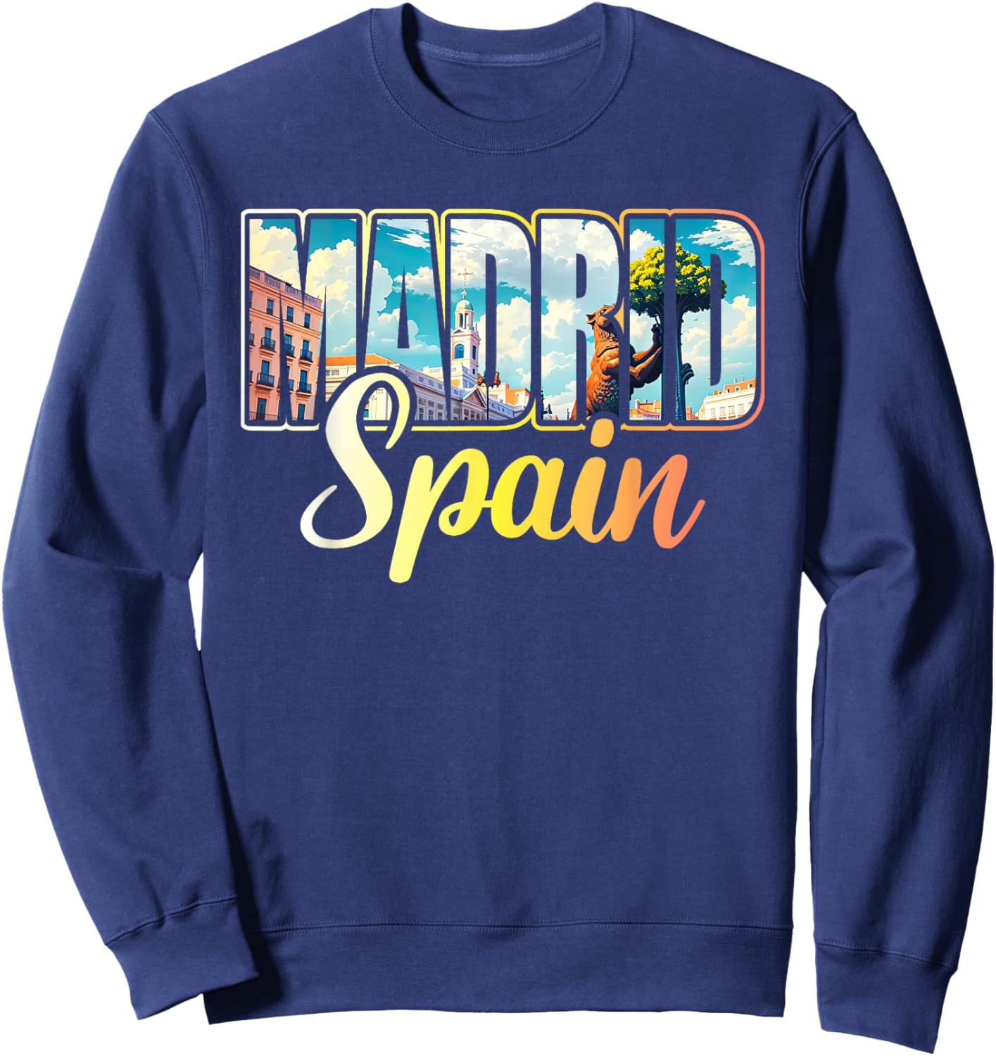 Madrid Spain Espana Town Spain City Madrid Sweatshirt - Sweatshirt | Navy