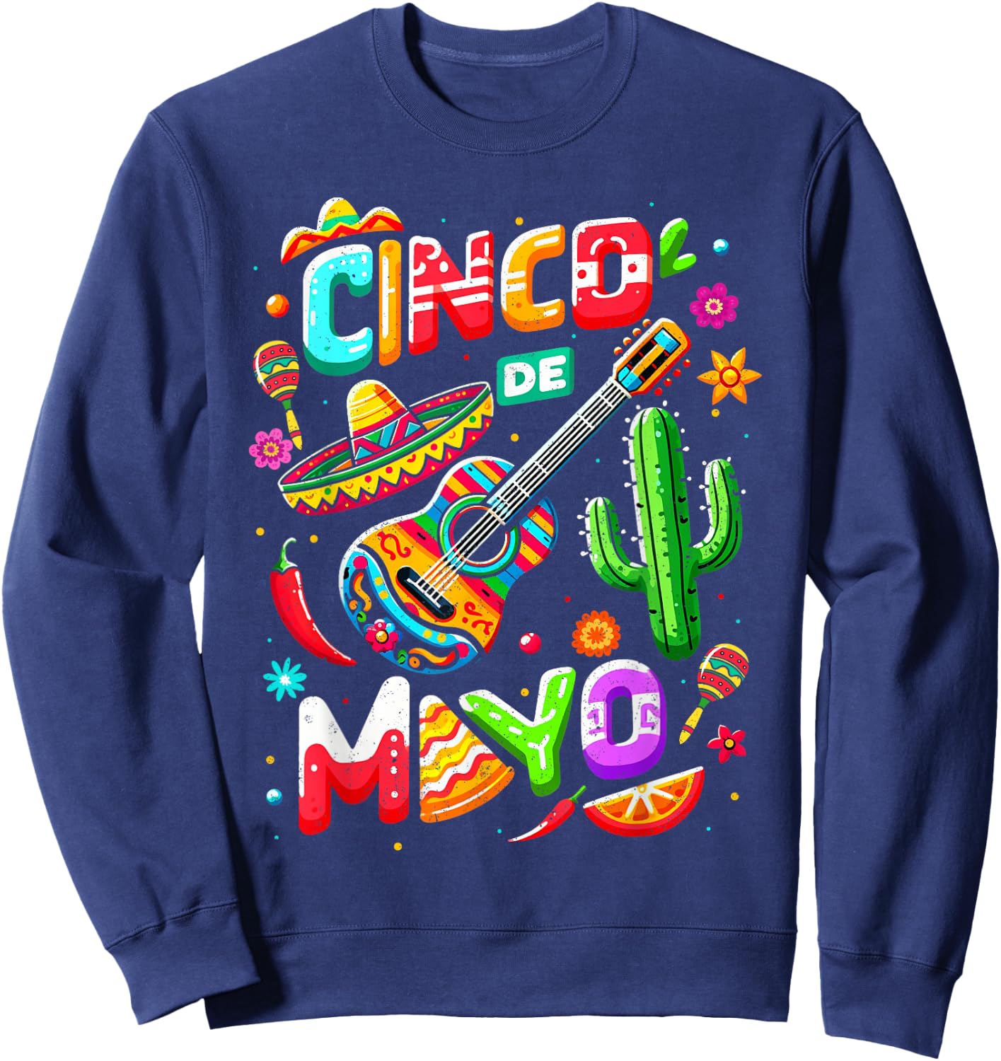 Cinco De Mayo Mexican Fiesta 5 De Mayo Party Family Fiesta Sweatshirt - Sweatshirt | Navy