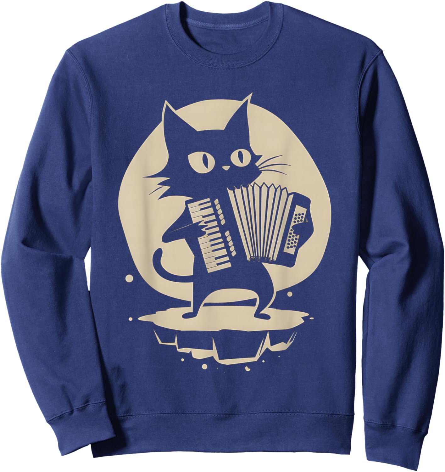 Cat Accordion Sweatshirt - Sweatshirt | Navy