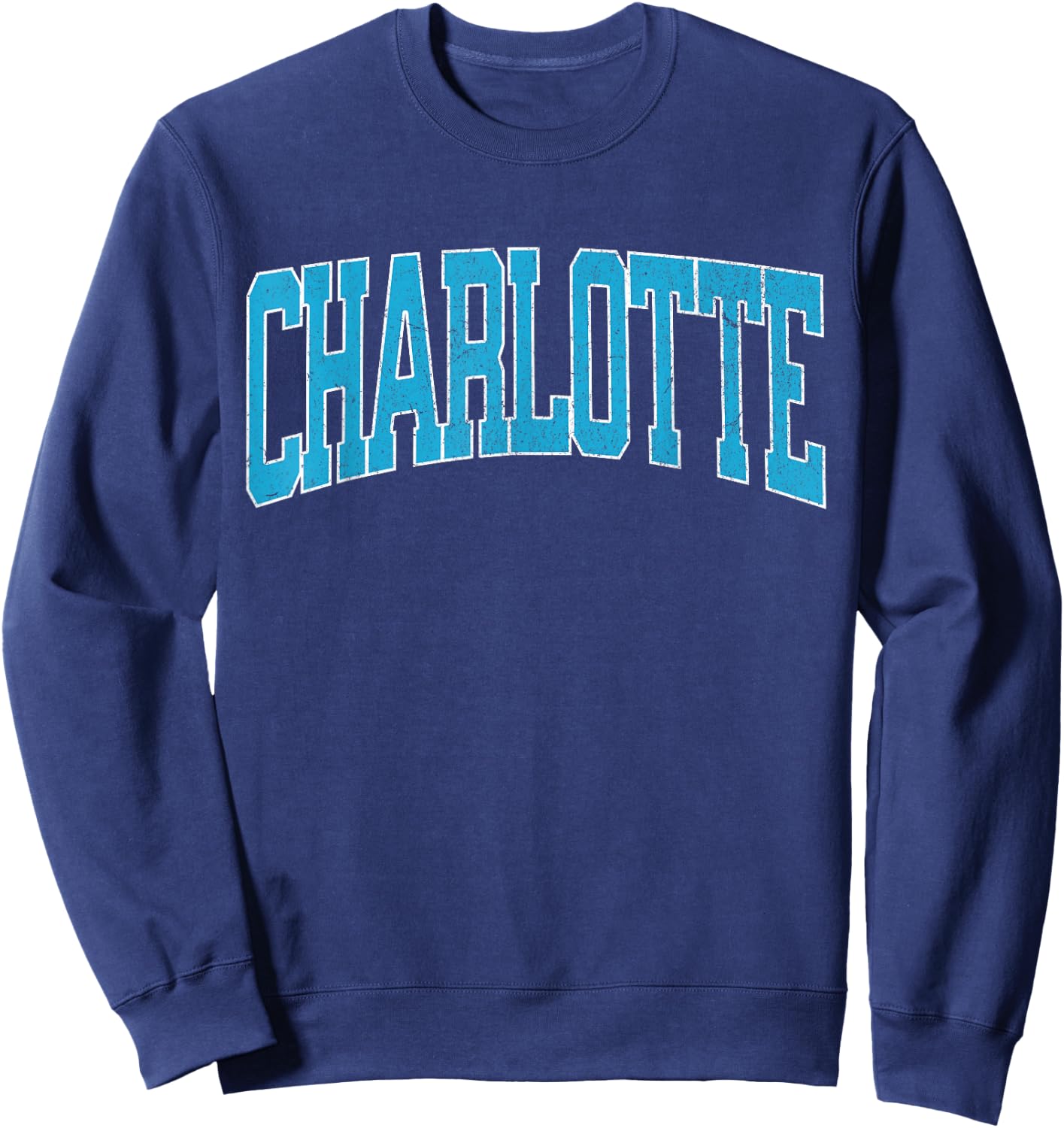 Charlotte Soccer Vintage City Sweatshirt - Sweatshirt | Navy