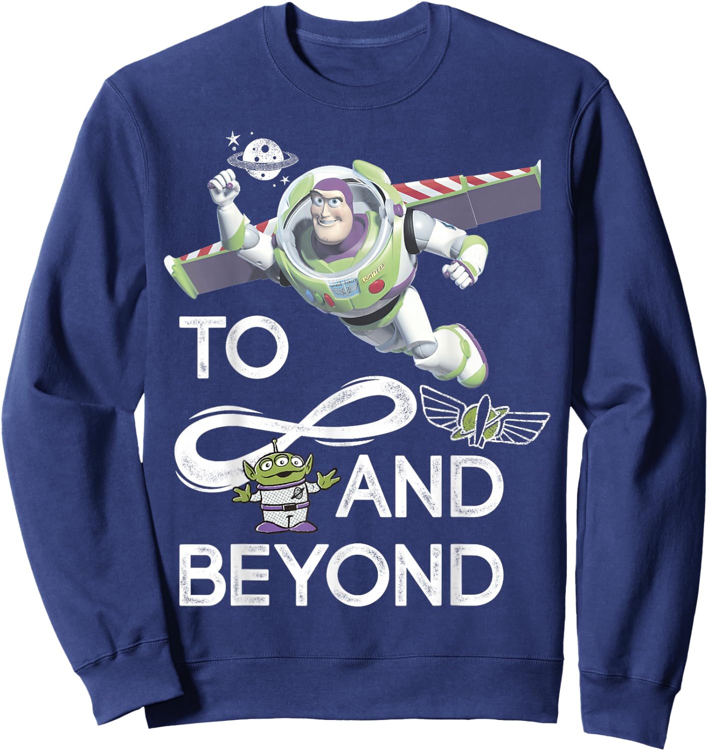 Disney Pixar Toy Story Buzz & Alien To Infinity And Beyond Sweatshirt - Sweatshirt | Navy