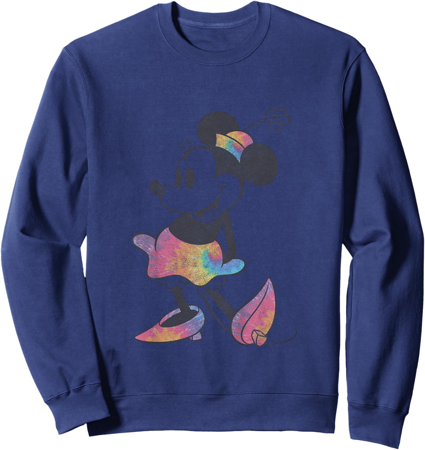 Kids Disney Mickey And Friends Classic Minnie Mouse Color Tie Dye Sweatshirt - Sweatshirt | Navy