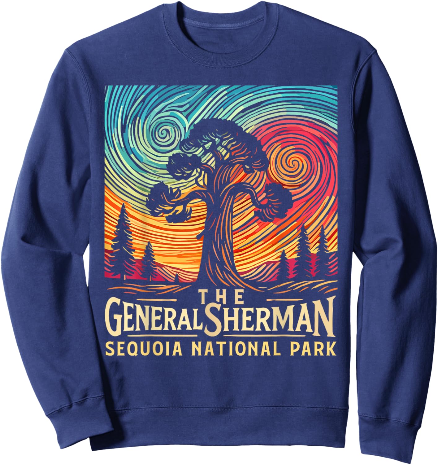 General Sherman Sequoia National Park Shirt Souvenir Sweatshirt - Sweatshirt | Navy
