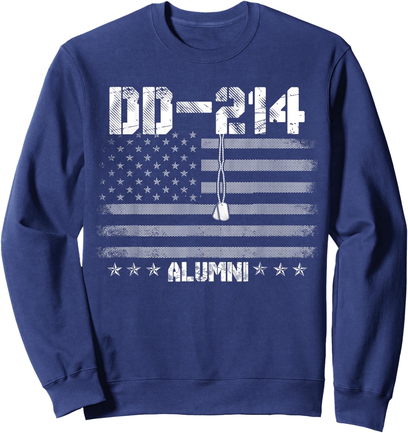 Patriotic DD-214 Alumni Military Veteran Sweatshirt - Sweatshirt | Navy