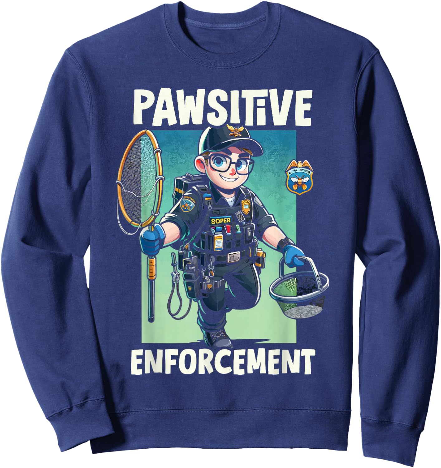 Animal Control Officer Job Occupation Animal Welfare Sweatshirt - Sweatshirt | Navy