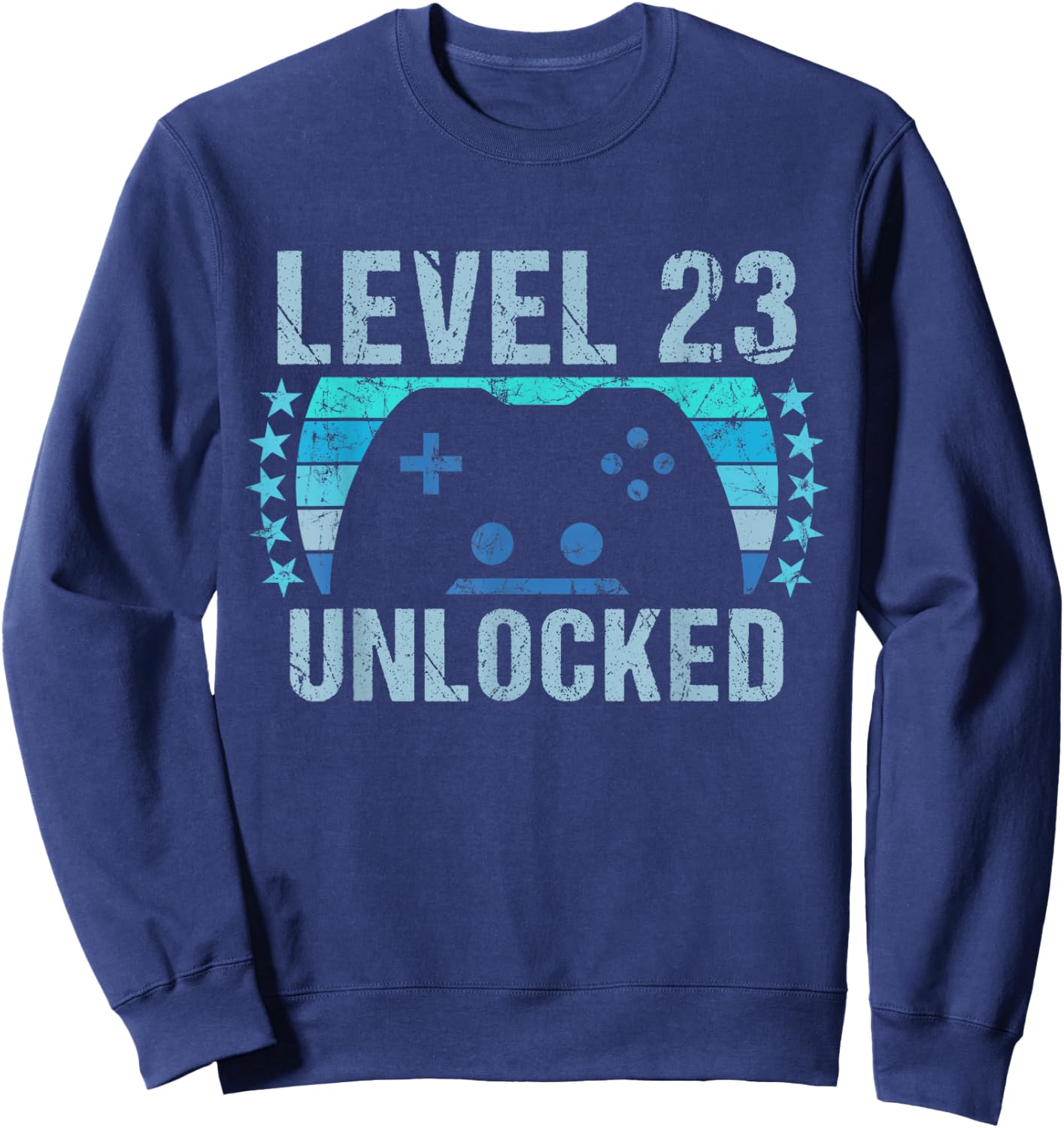 Gaming Vintage 23rd Birthday Gift 23 Year Old Boy Girl Gamer Sweatshirt - Sweatshirt | Navy