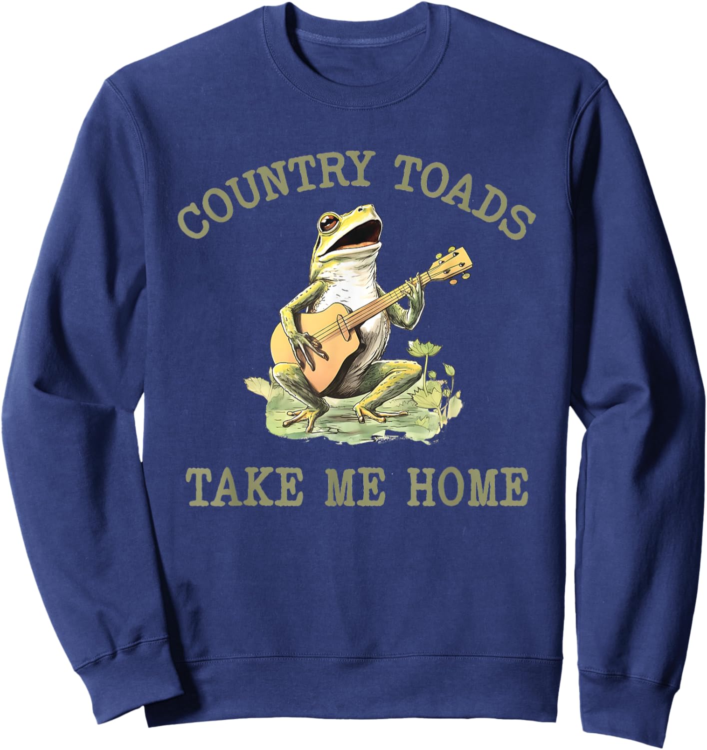 Frog Country Toads Take Me Home Sweatshirt - Sweatshirt | Navy