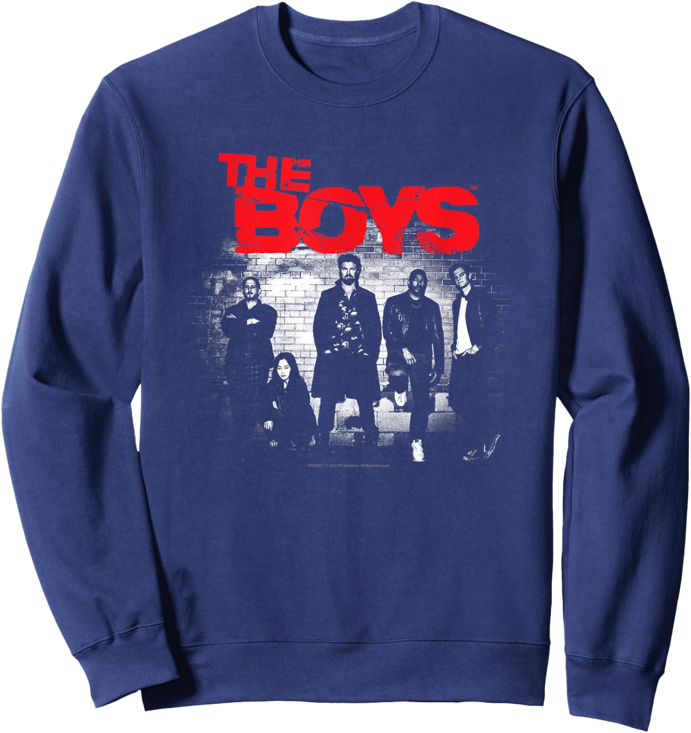 The Boys Graffiti Group Photo Small Sweatshirt - Sweatshirt | Navy