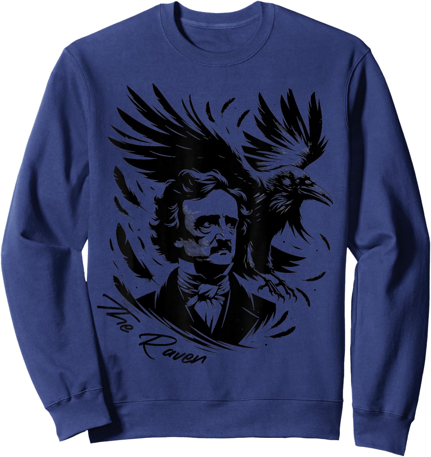 Gothic Edgar Allan Poe Dark Academia Literature Poet Sweatshirt - Sweatshirt | Navy