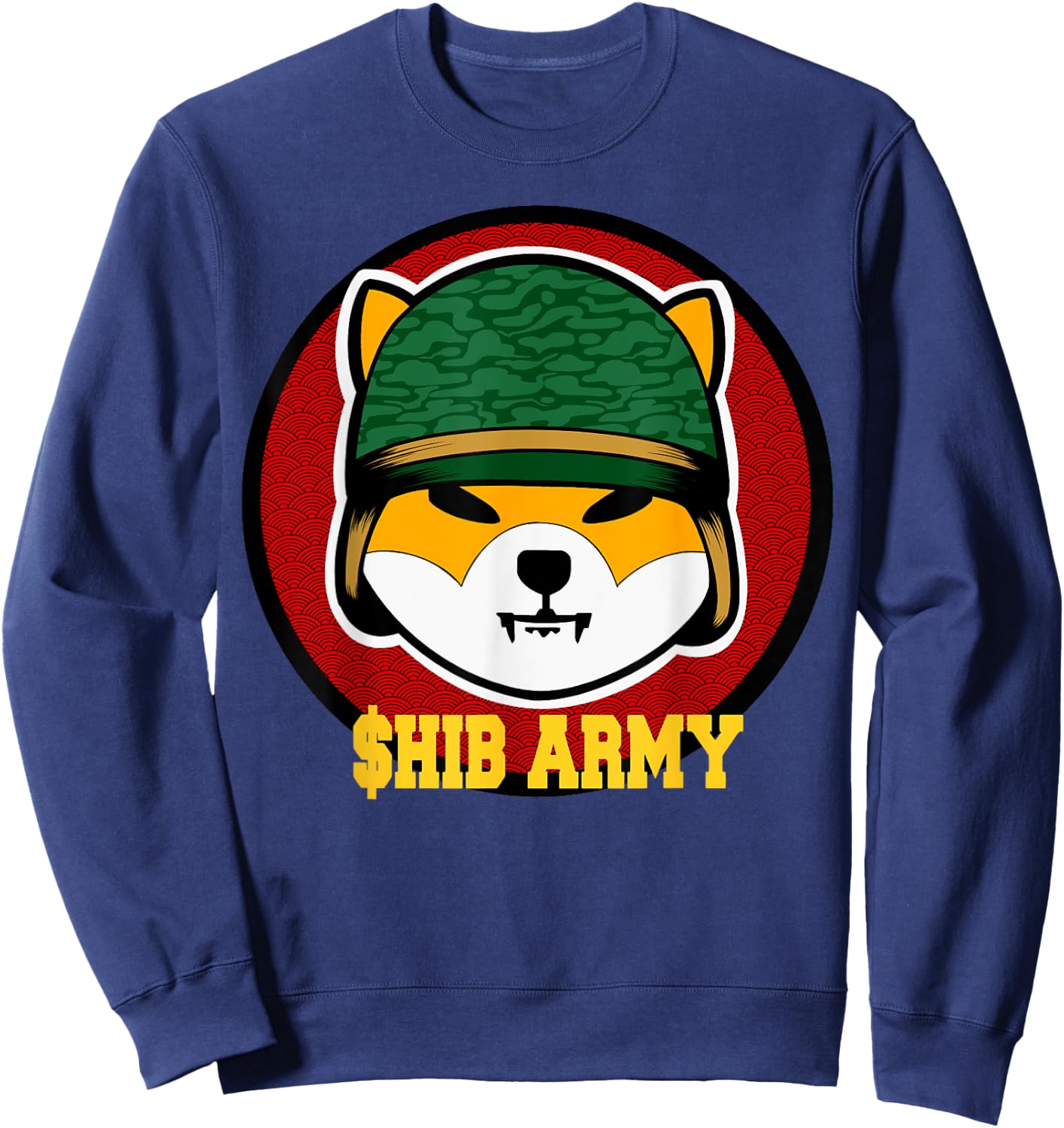 SHIB ARMY Shiba Inu coin Sweatshirt - Sweatshirt | Navy