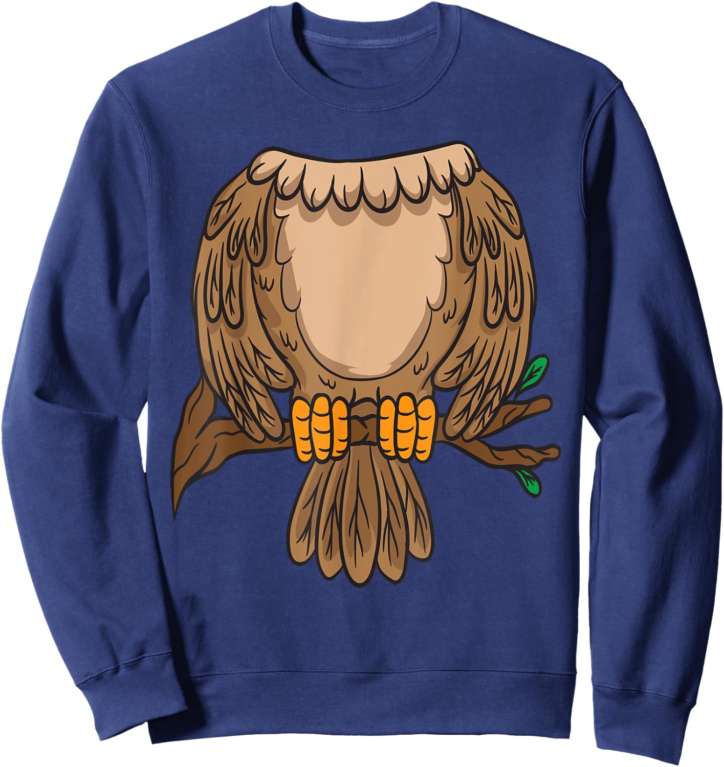 Funny Headless Owl Halloween Night Bird Costume Easy Outfit Sweatshirt - Sweatshirt | Navy