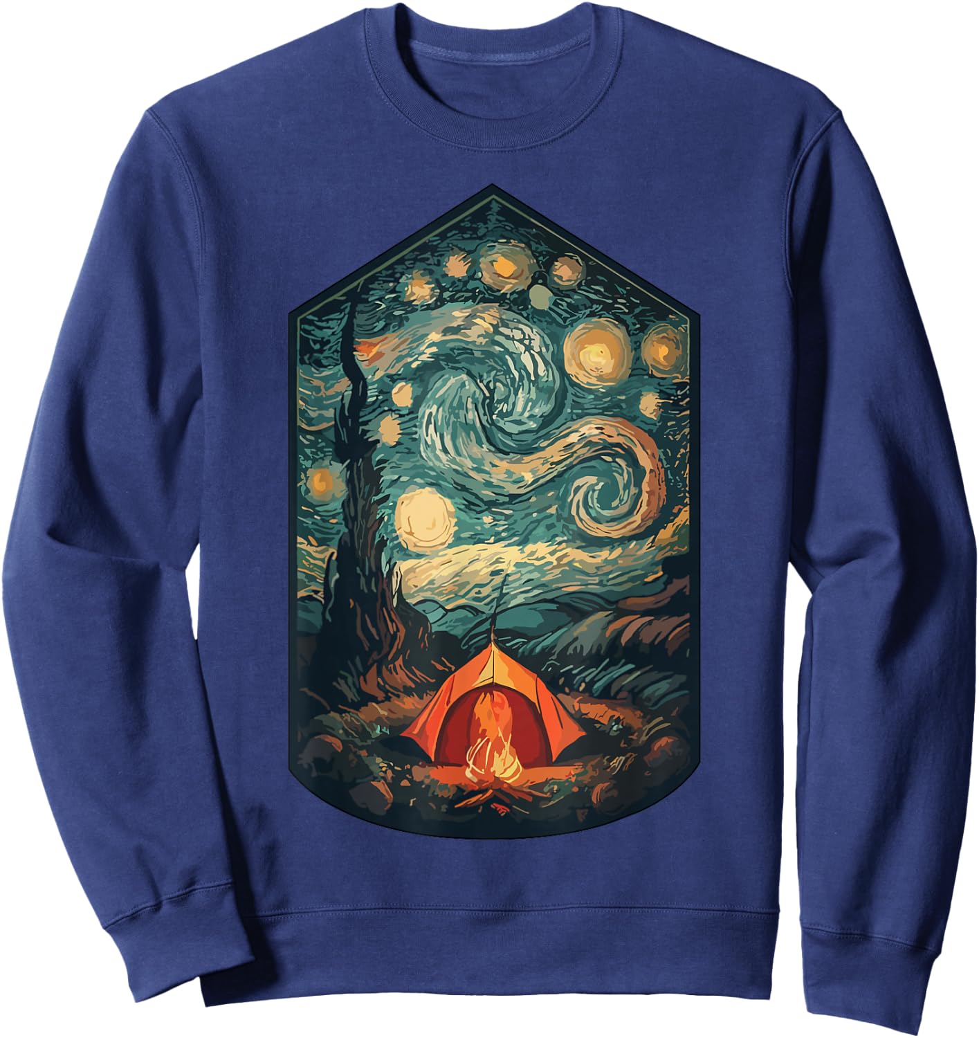 Tent Camper Clothing Vintage Retro Camping Scout Sweatshirt - Sweatshirt | Navy