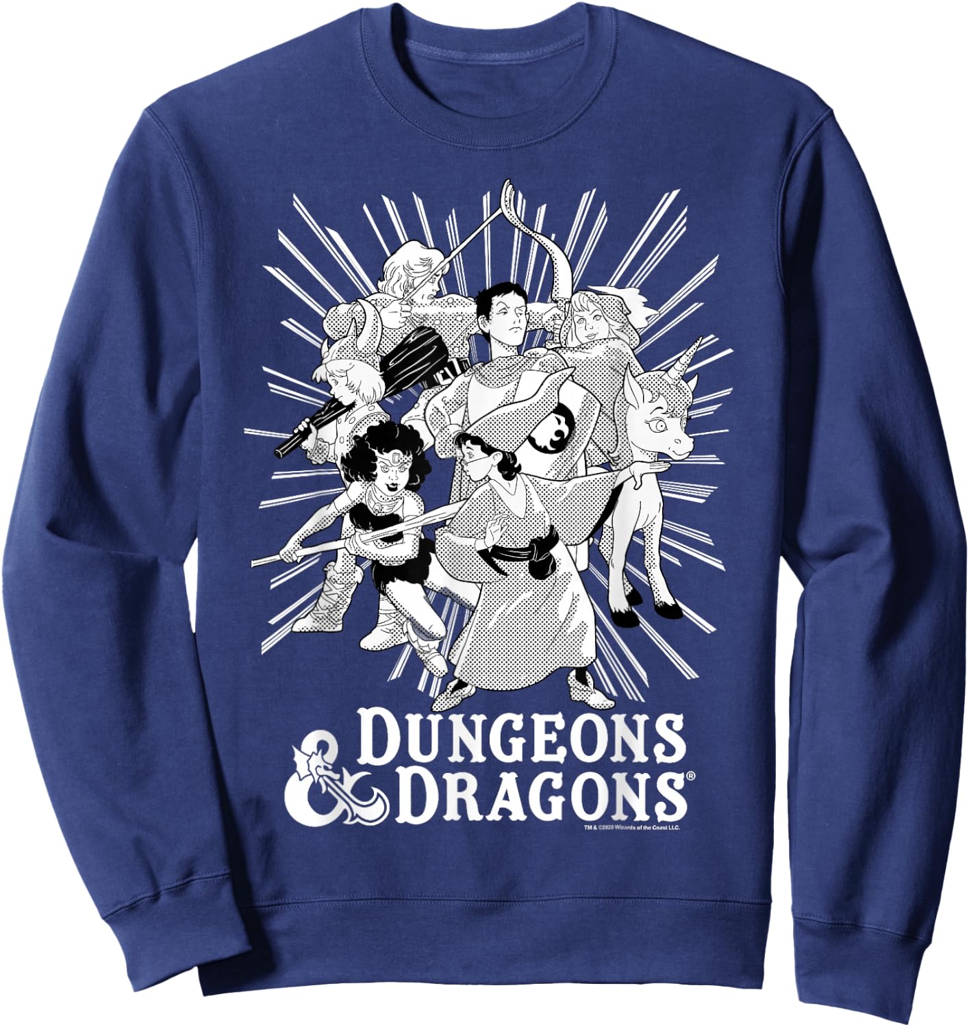 Dungeons & Dragons Group Shot Ray Portrait Sweatshirt - Sweatshirt | Navy