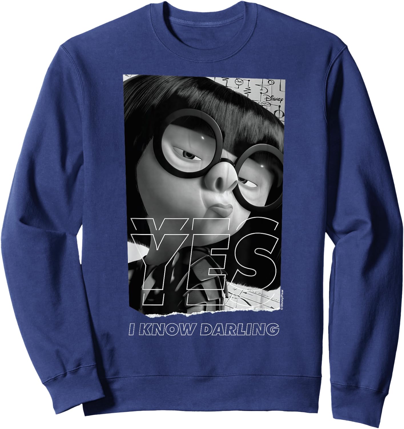 The Incredibles - Edna Yes Darling Sweatshirt - Sweatshirt | Navy