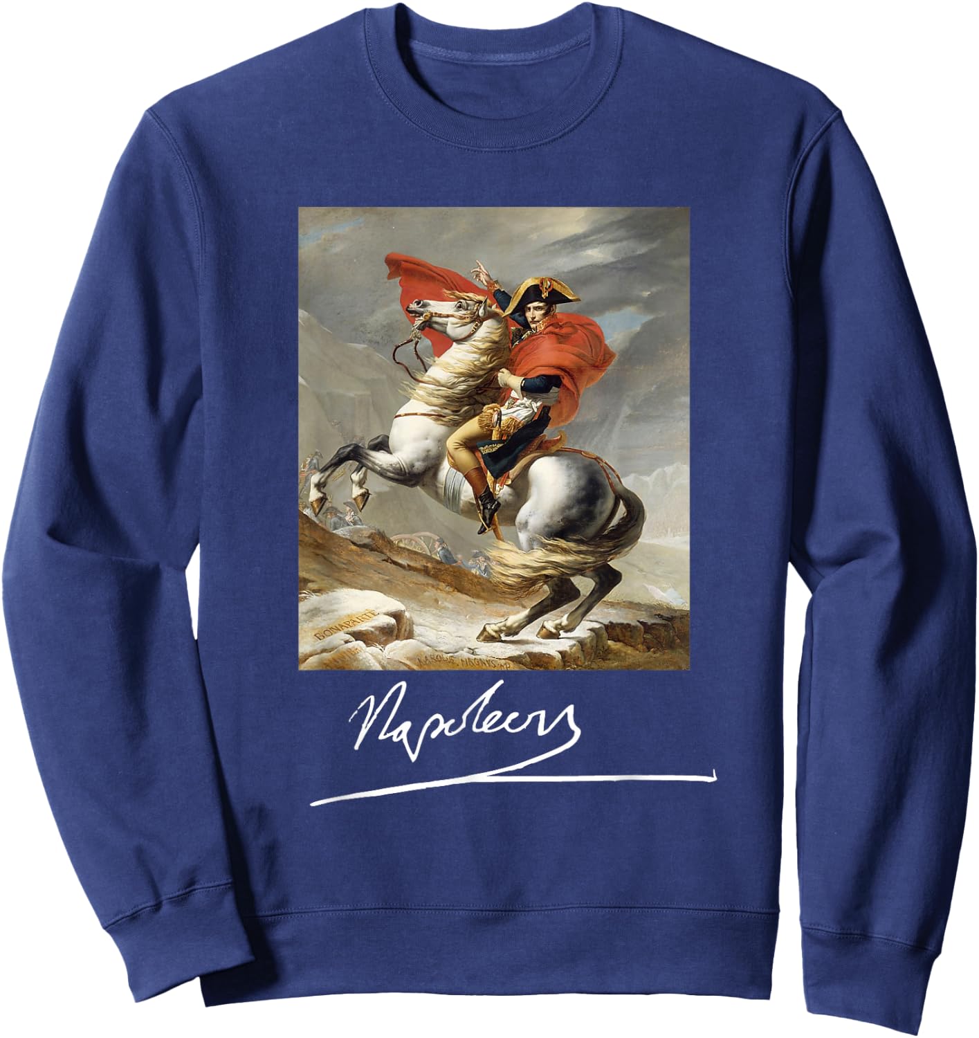 Napoleon Bonaparte Jacques-Louis David Neoclassicism Art Sweatshirt - Sweatshirt | Navy