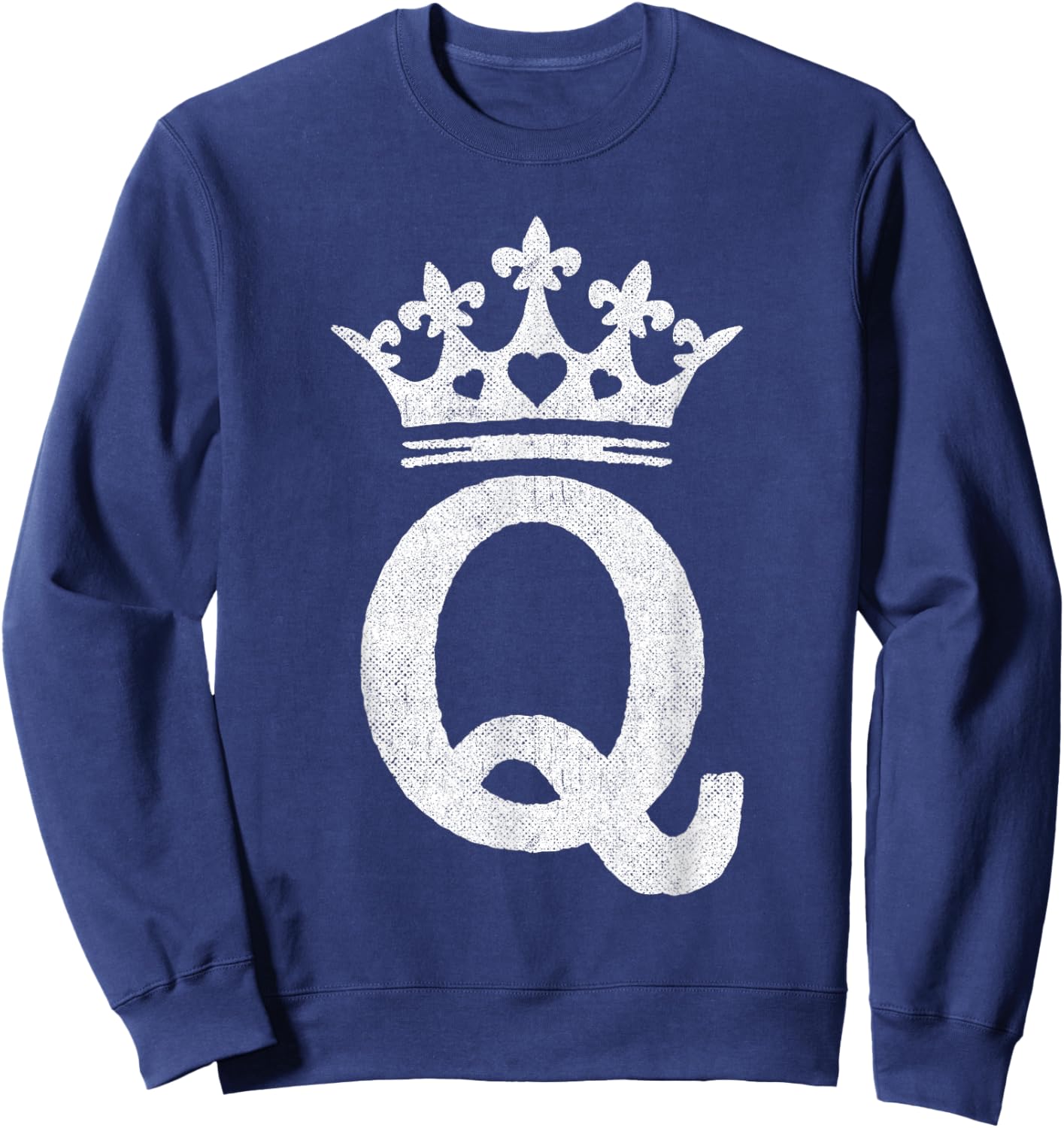 Queen Hearts Halloween Costume - Valentines Queen of Hearts Sweatshirt - Sweatshirt | Navy