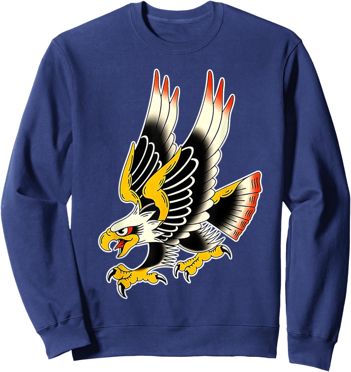 Bald Eagle Traditional Tattoo Flash Sweatshirt - Sweatshirt | Navy