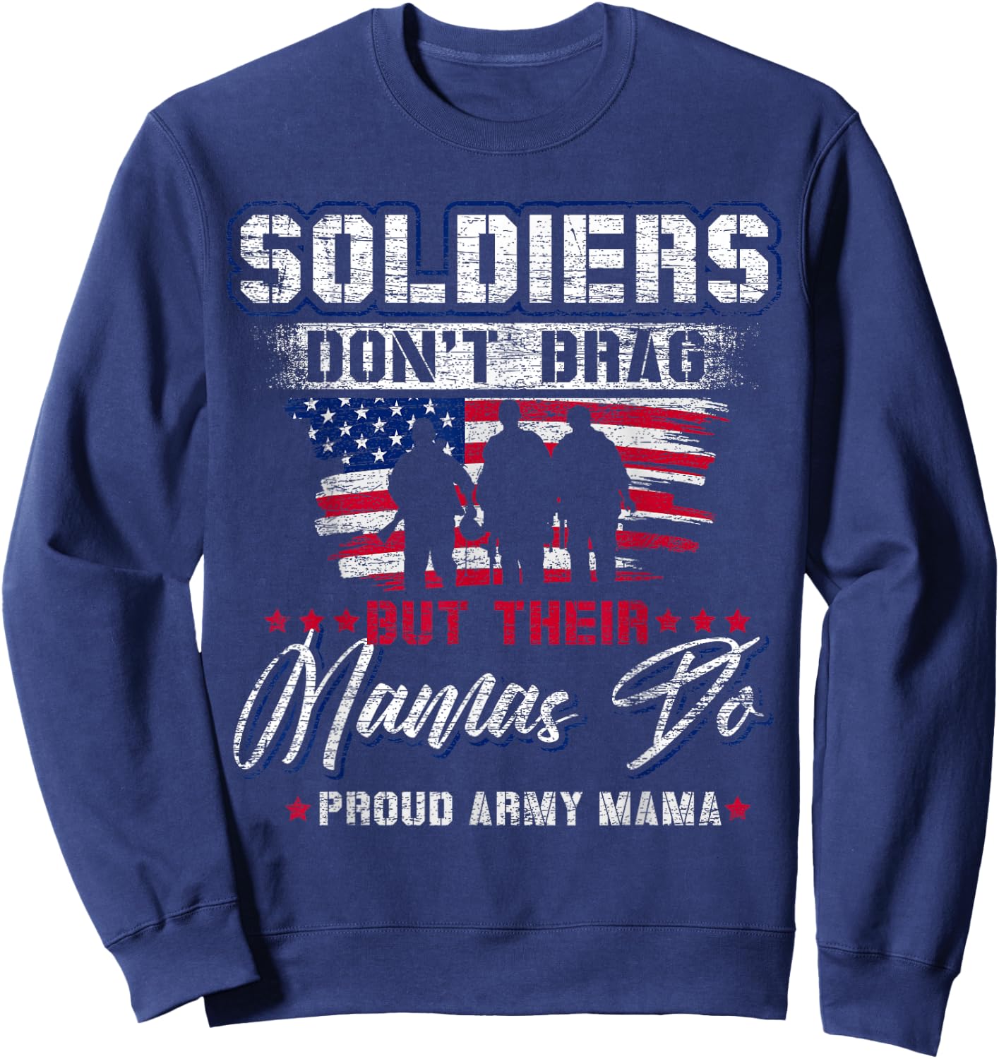 Proud Army Mama Mother Sweatshirt - Sweatshirt | Navy