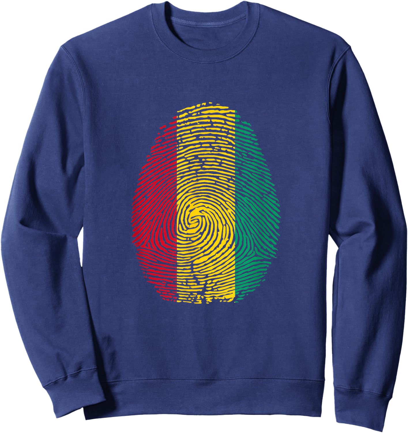 Funny it's in my DNA Guinea flag Fingerprint Sweatshirt - Sweatshirt | Navy