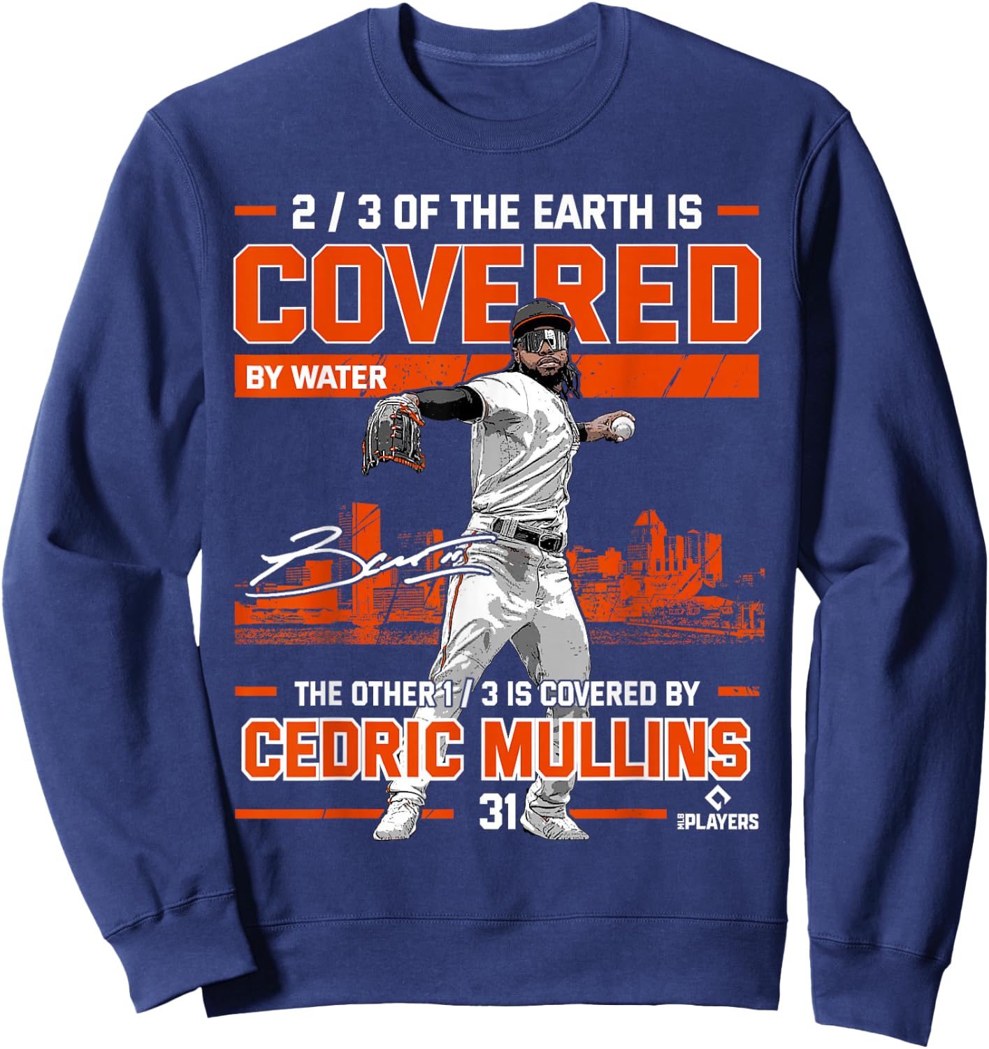 Covered Cedric Mullins Baltimore MLBPA Sweatshirt - Sweatshirt | Navy