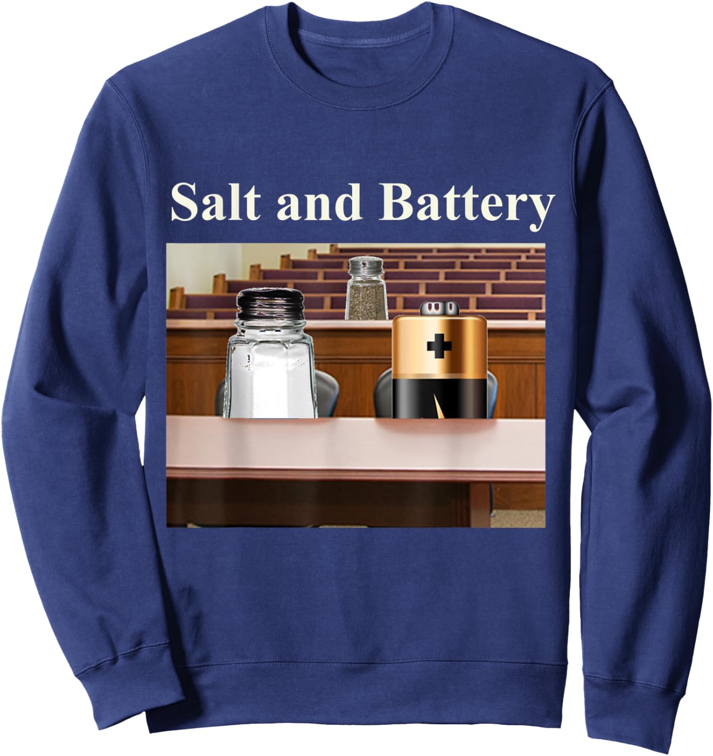 Assault and Battery and a Shakedown for Pepper pass the Salt Sweatshirt - Sweatshirt | Navy