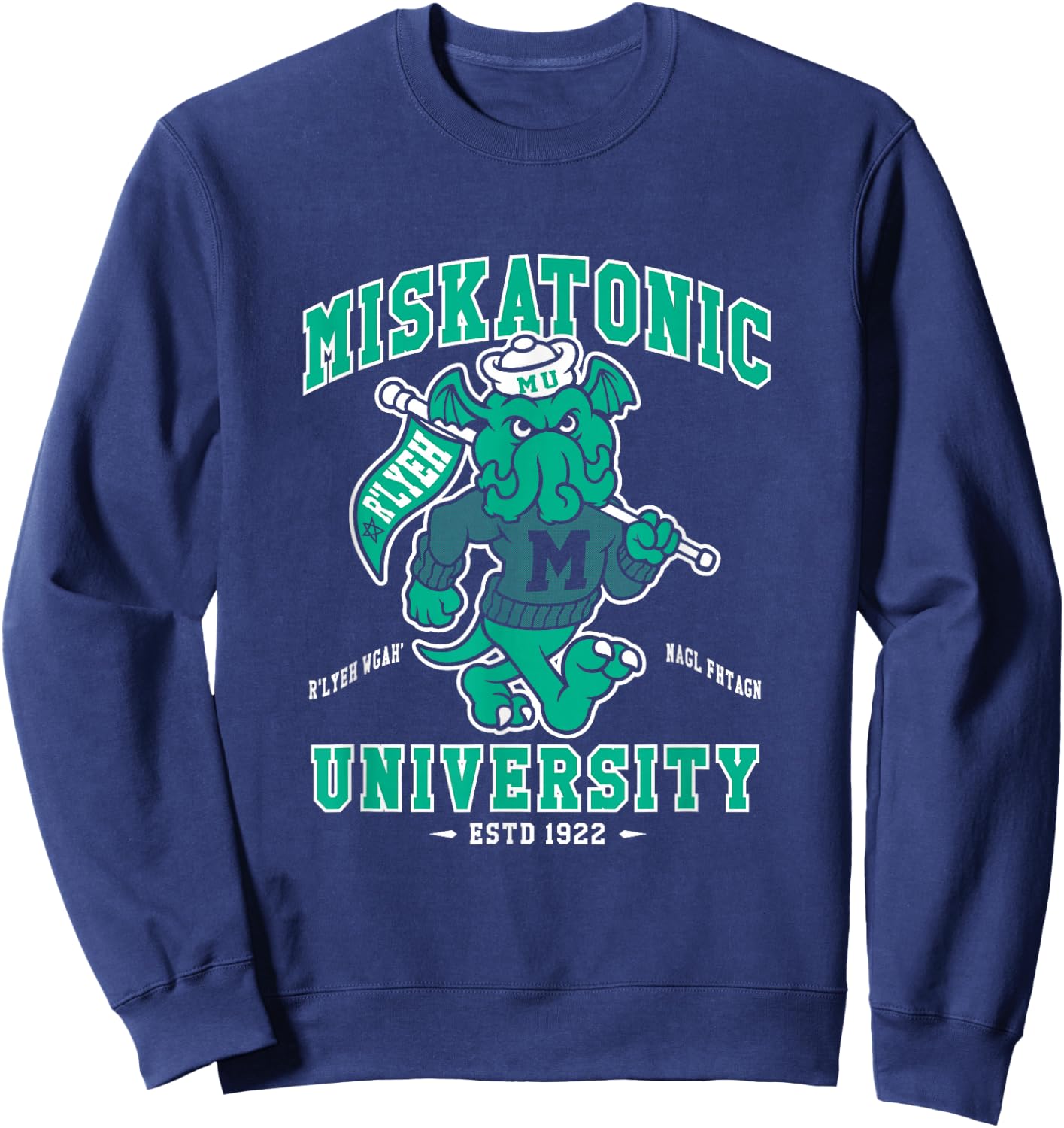 Miskatonic University Cthulhu - Creepy Cute Monster Sweatshirt - Sweatshirt | Navy