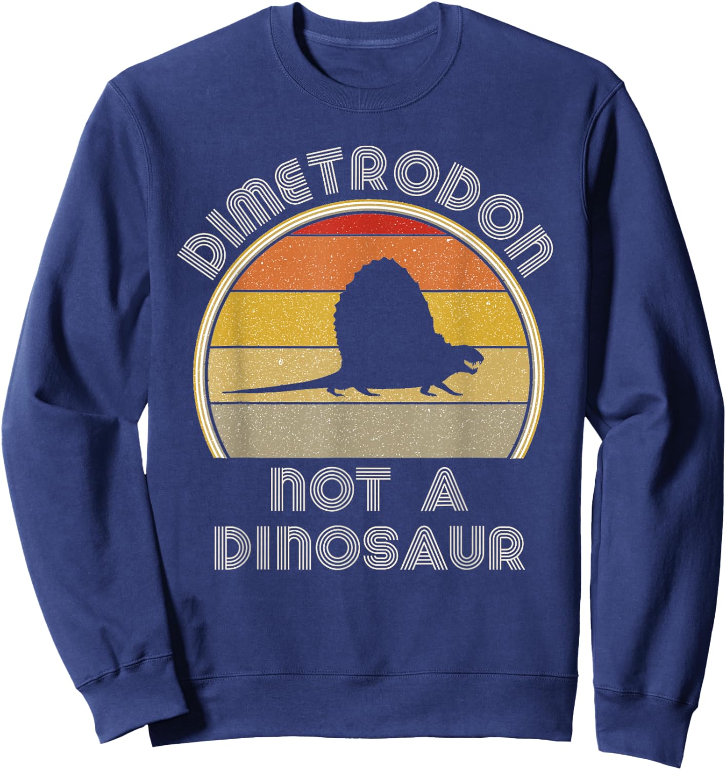 Dimetrodon Dinosaur Fact Funny Paleontology Stuff For Adults Sweatshirt - Sweatshirt | Navy