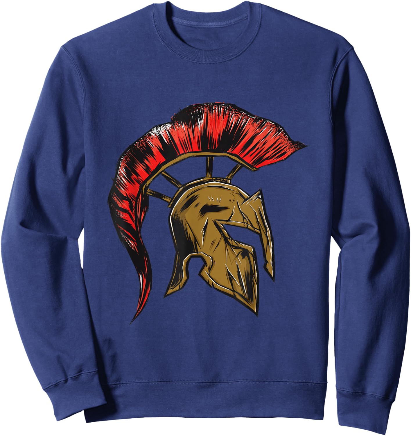 Spartan Gladiators Helmet Greece Warrior Sparta Sweatshirt - Sweatshirt | Navy