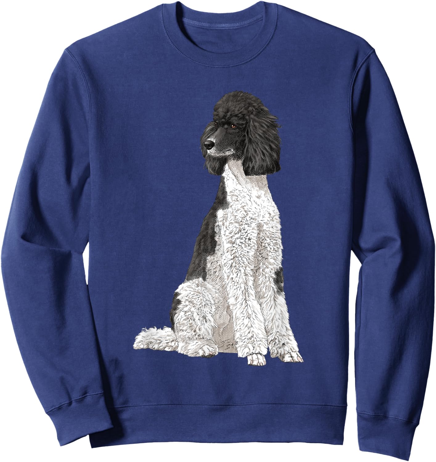 Sitting Dog Poodle Sweatshirt - Sweatshirt | Navy