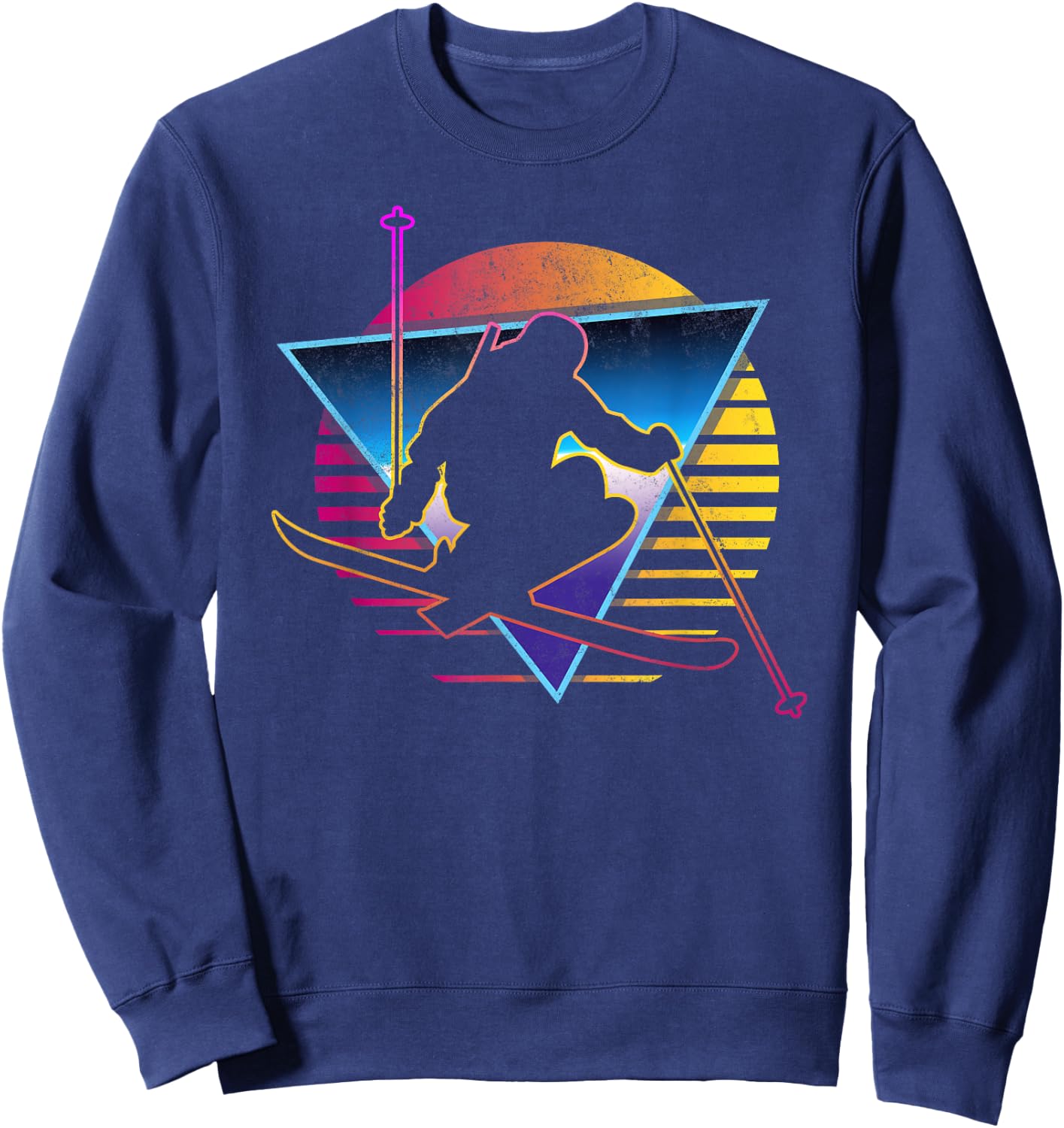 Retro Vintage 80s Ski Sweatshirt - Sweatshirt | Navy