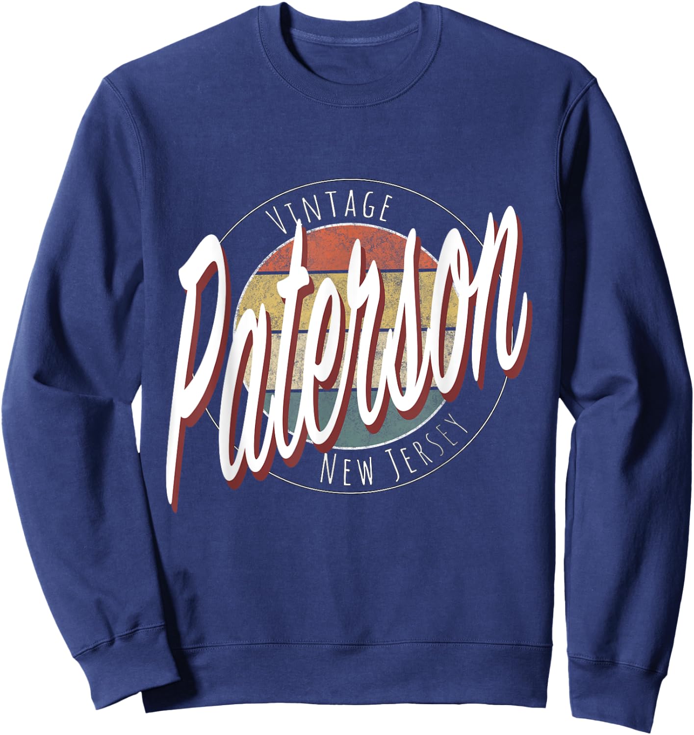 Vintage Paterson New Jersey Sweatshirt - Sweatshirt | Navy