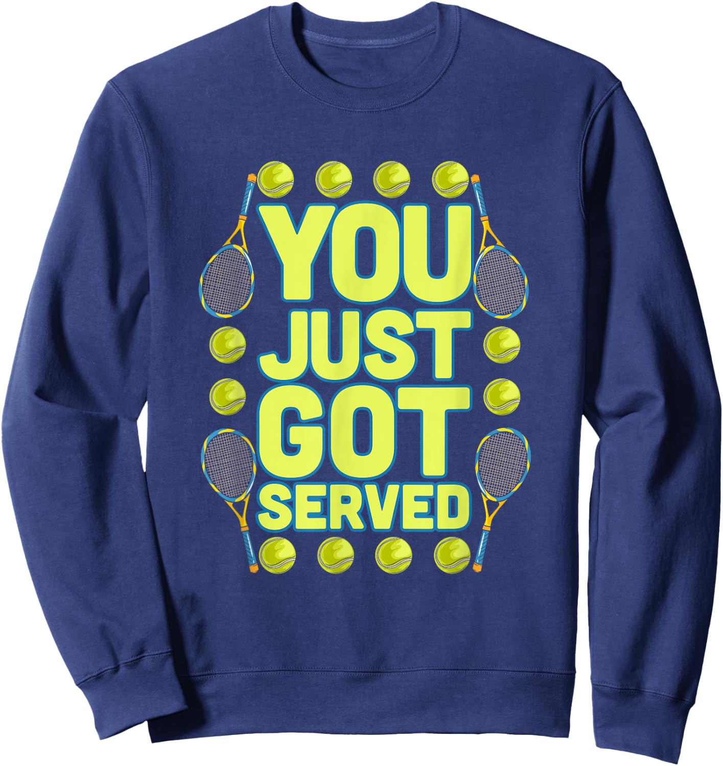 Tennis Player Meme Design for the Tennis Court | Tennis Sweatshirt - Sweatshirt | Navy