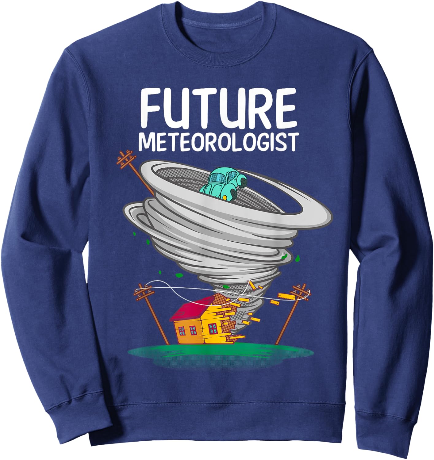 Funny Future Meteorologist Gift Kids Cool Meteorology Sweatshirt - Sweatshirt | Navy