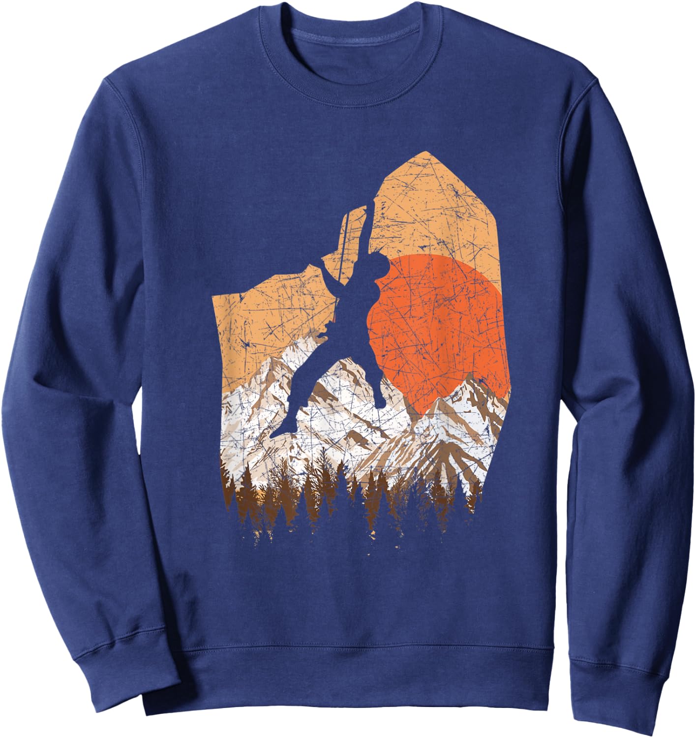 Retro Climbing Sweatshirt - Sweatshirt | Navy