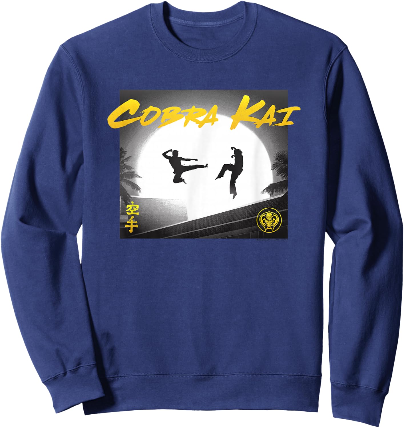 Cobra Kai Headliner Silhouette Photos TV Show Sweatshirt - Sweatshirt | Navy