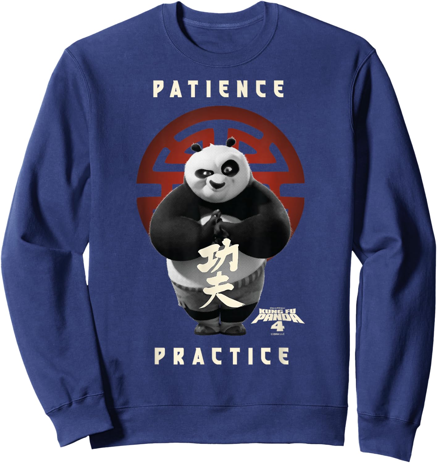 Kung Fu Panda 4 Patience Practice Master Po Portrait Sweatshirt - Sweatshirt | Navy