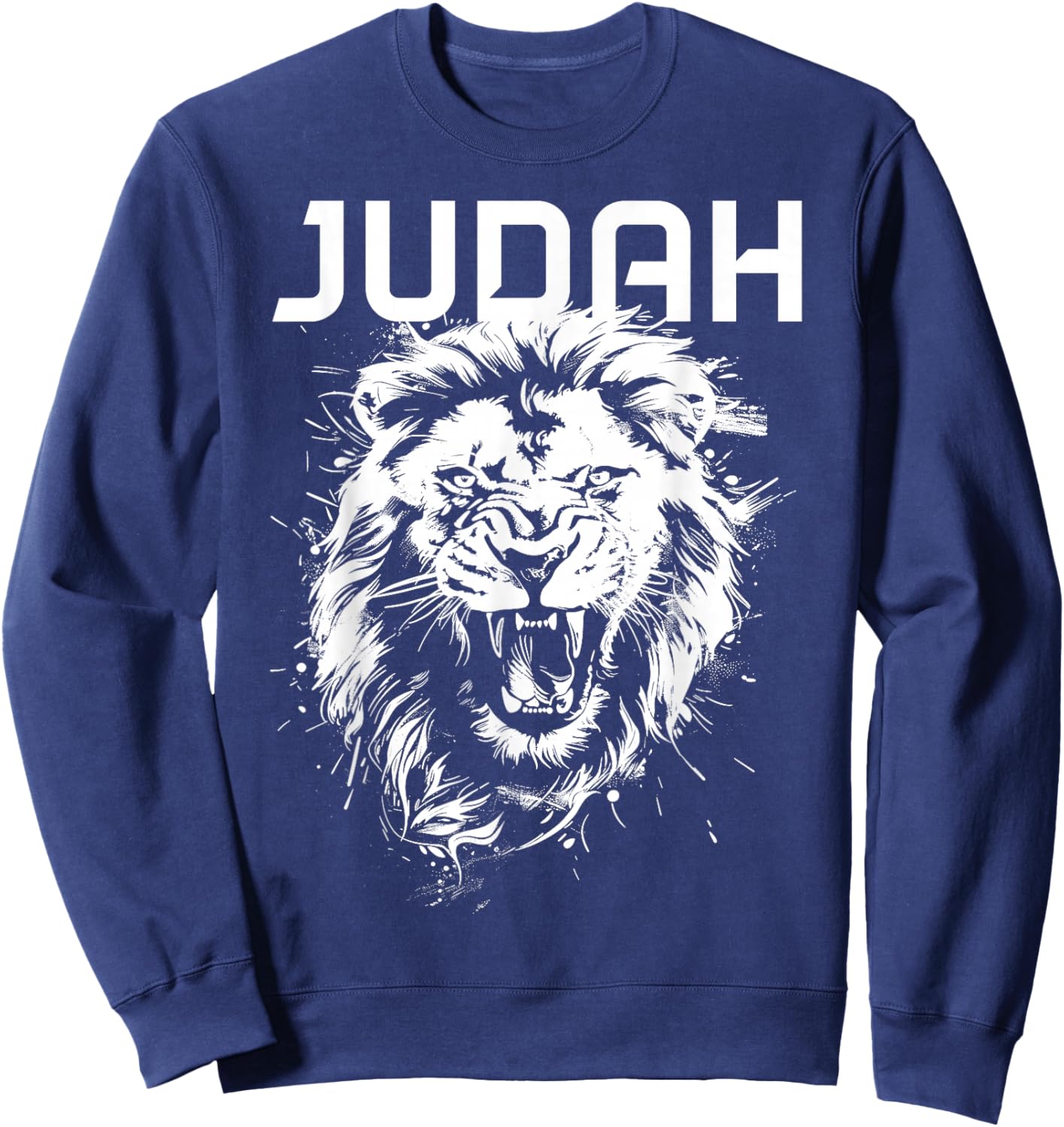 Lion Of Judah Hebrew Israelite Christian Jewish African YHWH Sweatshirt - Sweatshirt | Navy