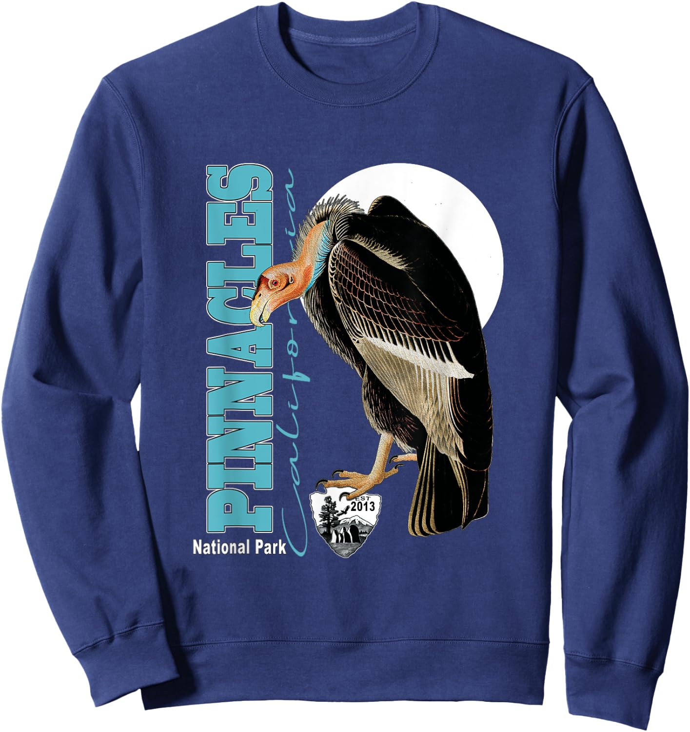 Pinnacles National Park California Condors Souvenir est 2013 Sweatshirt - Sweatshirt | Navy