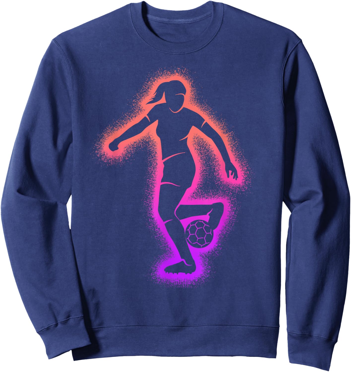 Soccer Player Game Women Kids Girls Soccer Sweatshirt - Sweatshirt | Navy