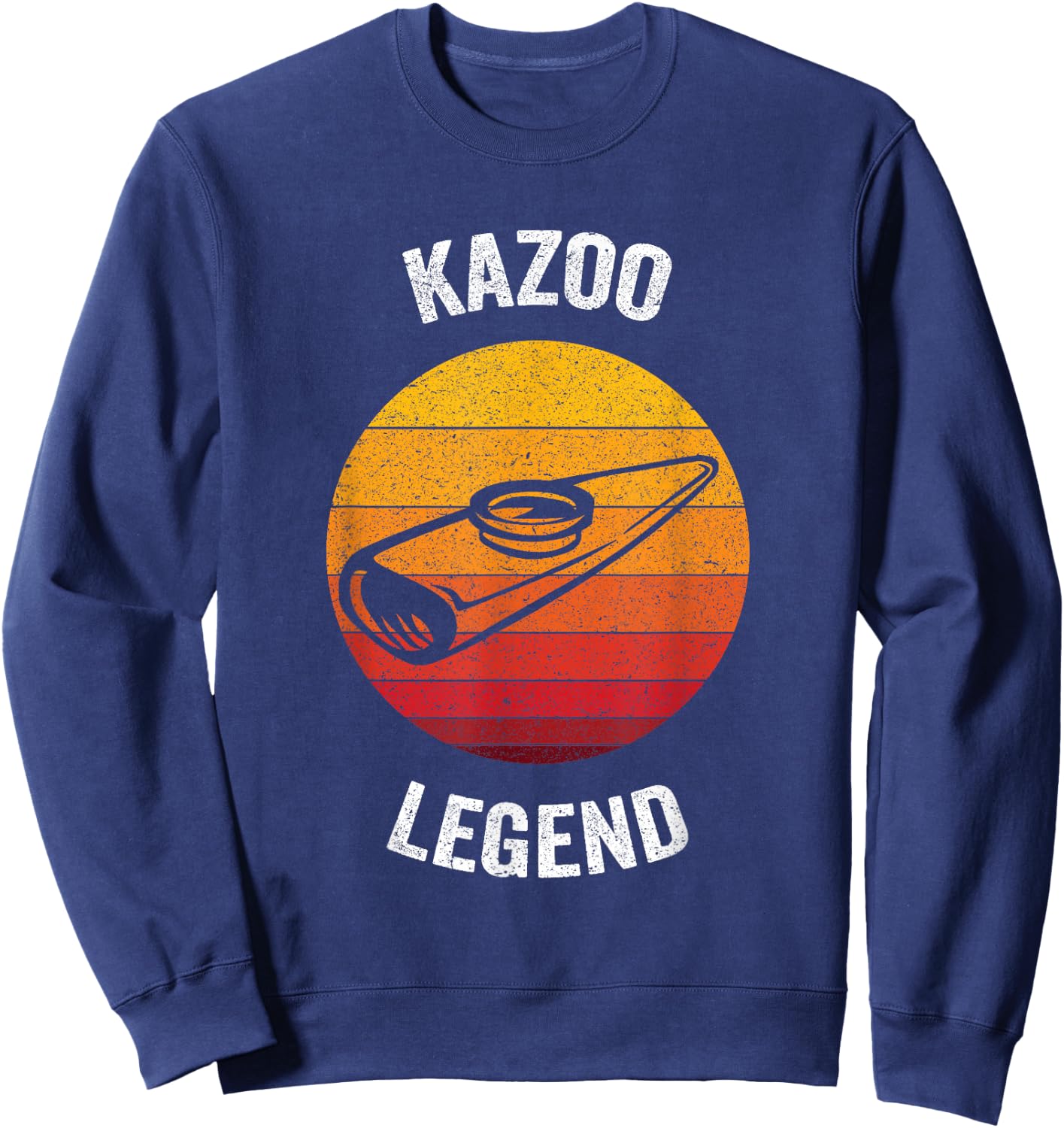 Kazoo Legend | Vintage Musical Instrument Sweatshirt - Sweatshirt | Navy