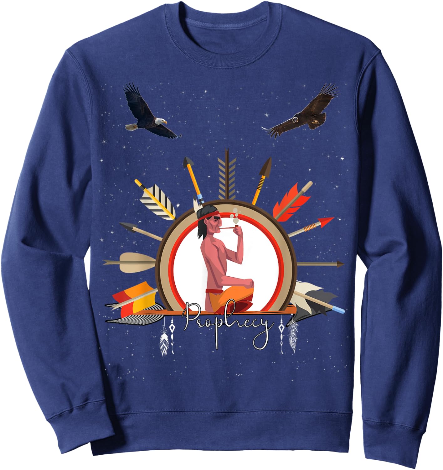 eagle condor prophecy Spiritual Shamanic Gift Sweatshirt - Sweatshirt | Navy