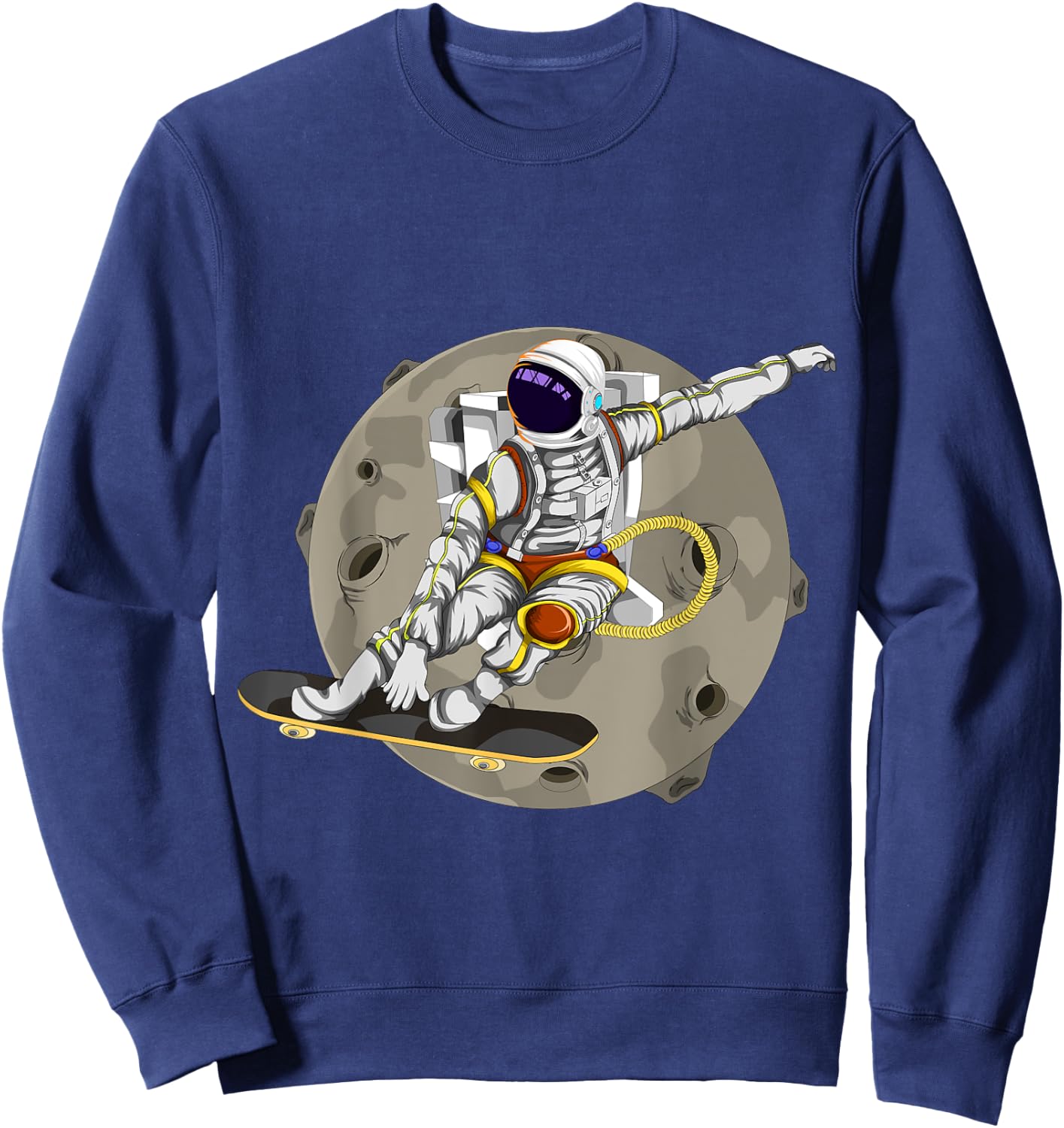 Planets Skateboard Men Boys Kids Astronaut Sweatshirt - Sweatshirt | Navy