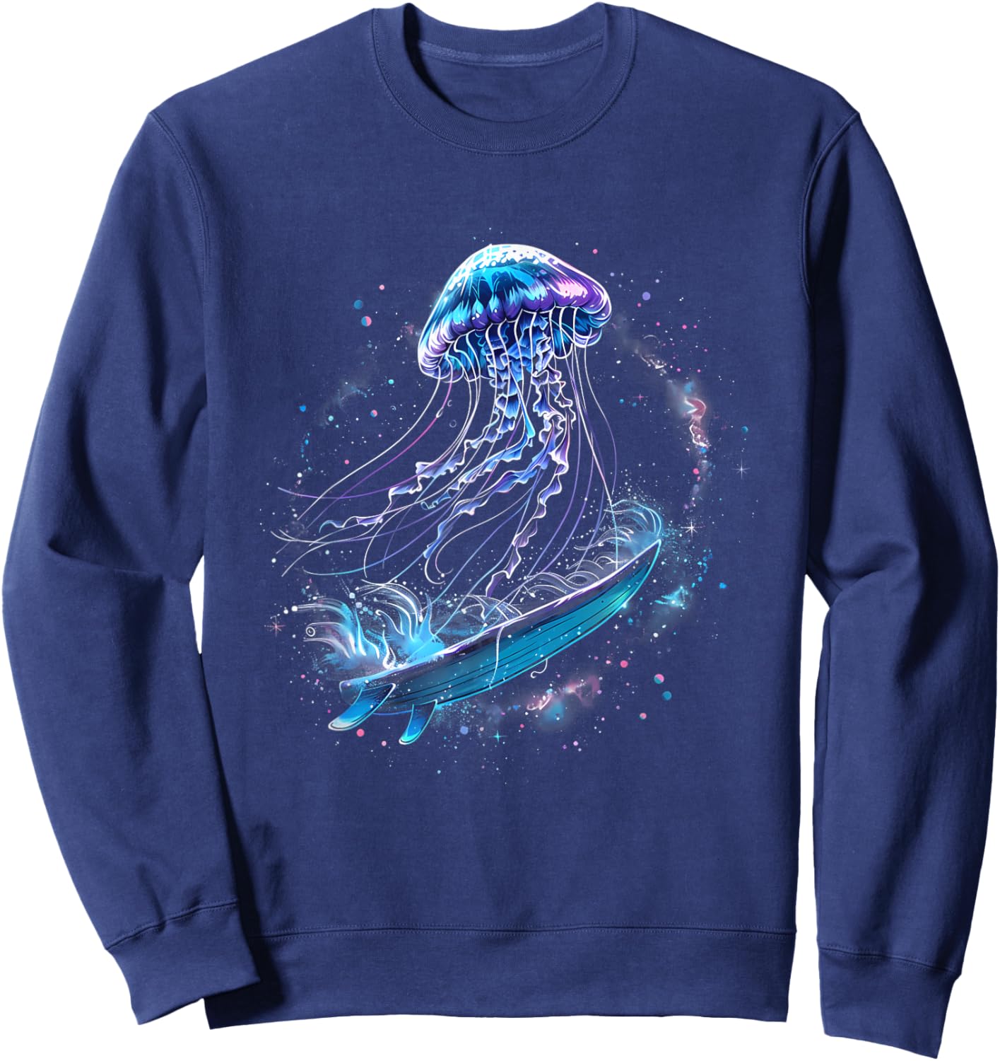 Jellyfish Ocean Sea Animal Lover Sea Ocean Jellyfish Surfing Sweatshirt - Sweatshirt | Navy