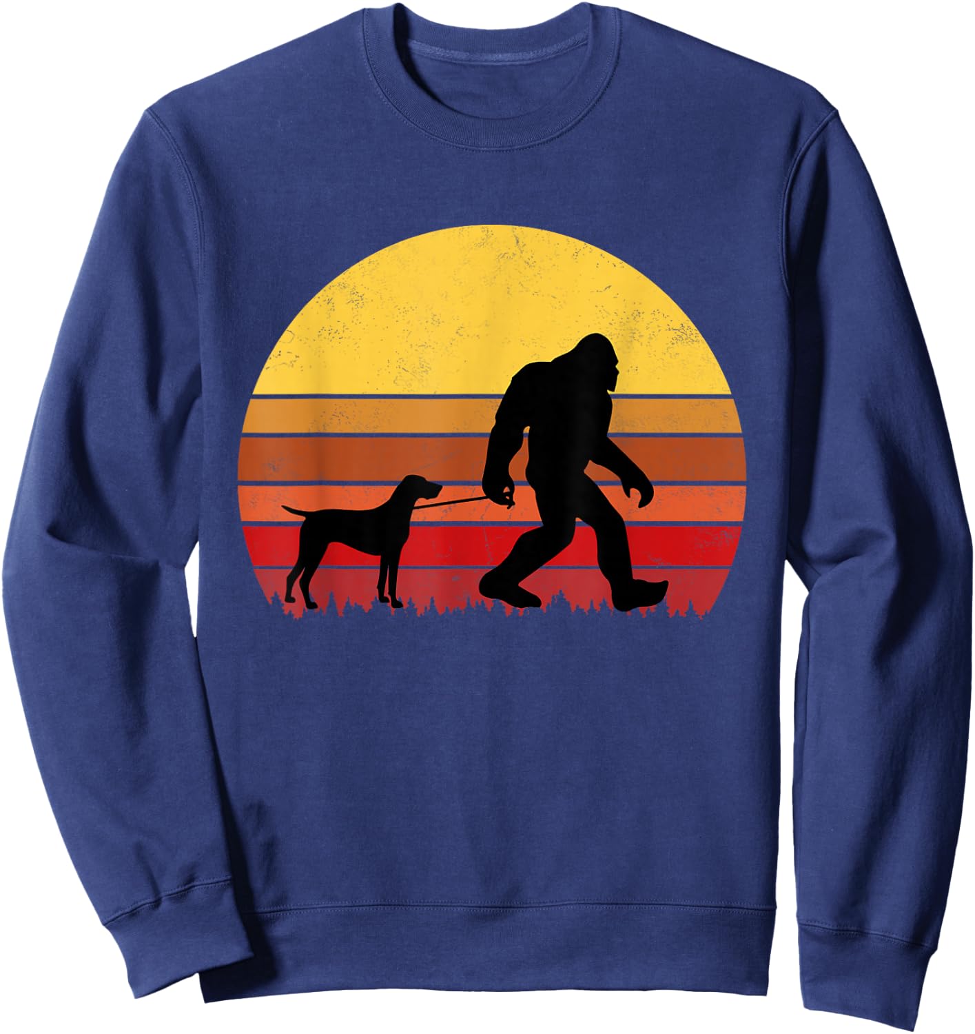 German Shorthaired Pointer Funny Retro Dog Design Sweatshirt - Sweatshirt | Navy