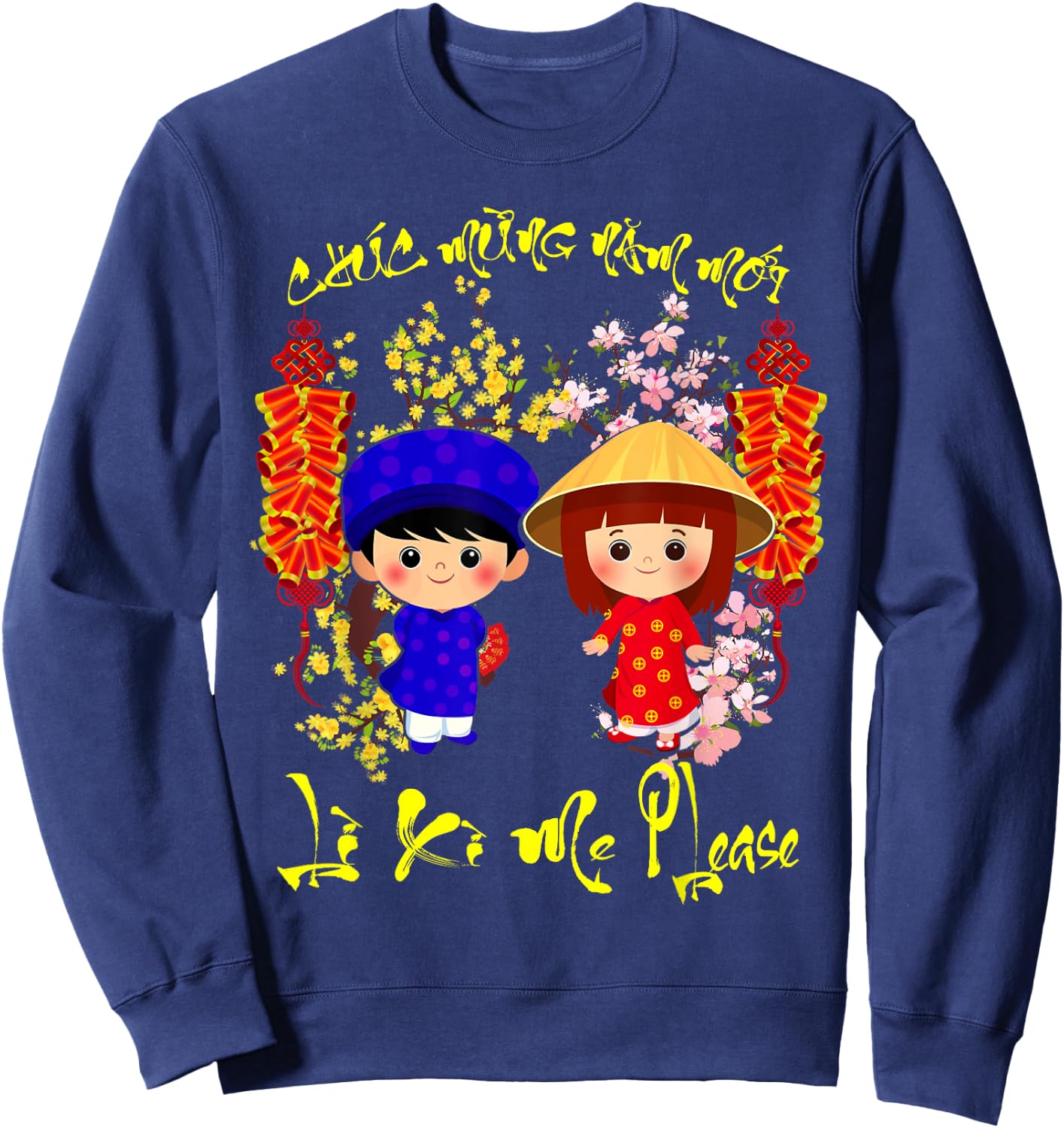 Li Xi Me Please Chuc Mung Nam Moi Boy Girl Kid Sweatshirt - Sweatshirt | Navy