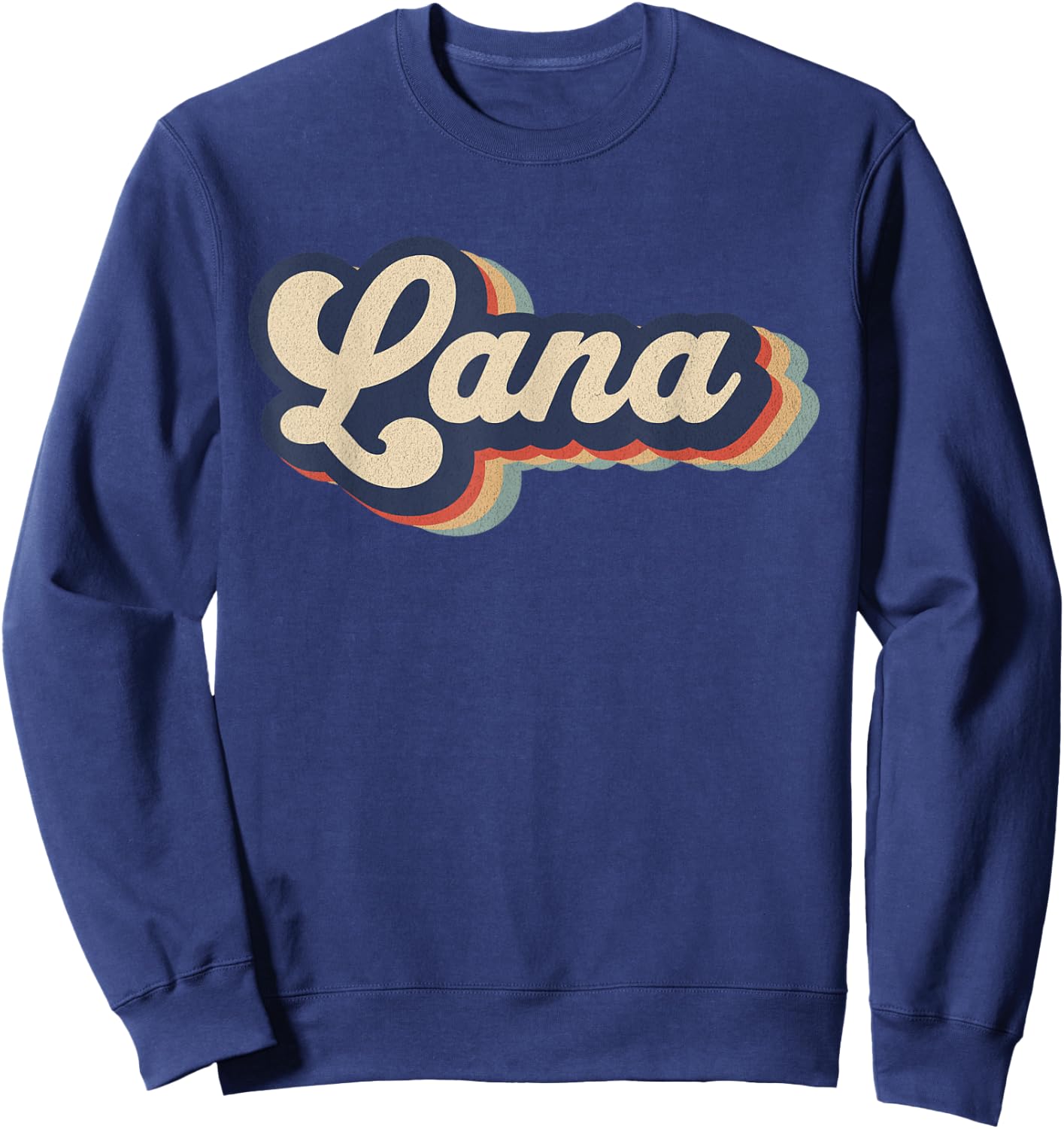Retro Vintage Lana Name Personalized Sweatshirt - Sweatshirt | Navy